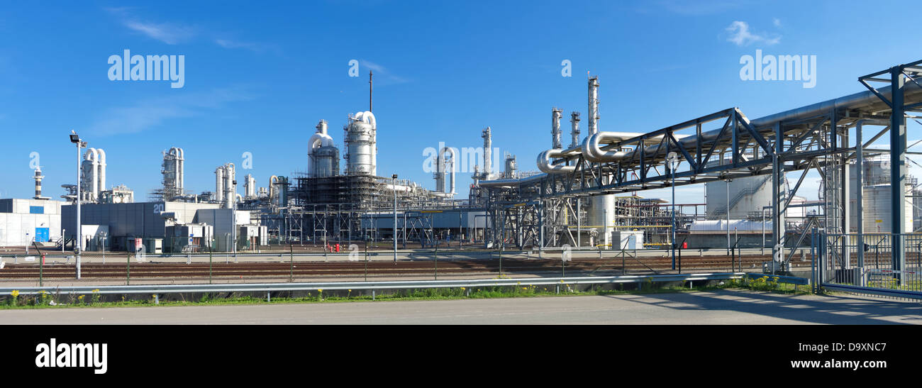 oil refinery at the Maasvlakte, the Rotterdam harbor area Stock Photo