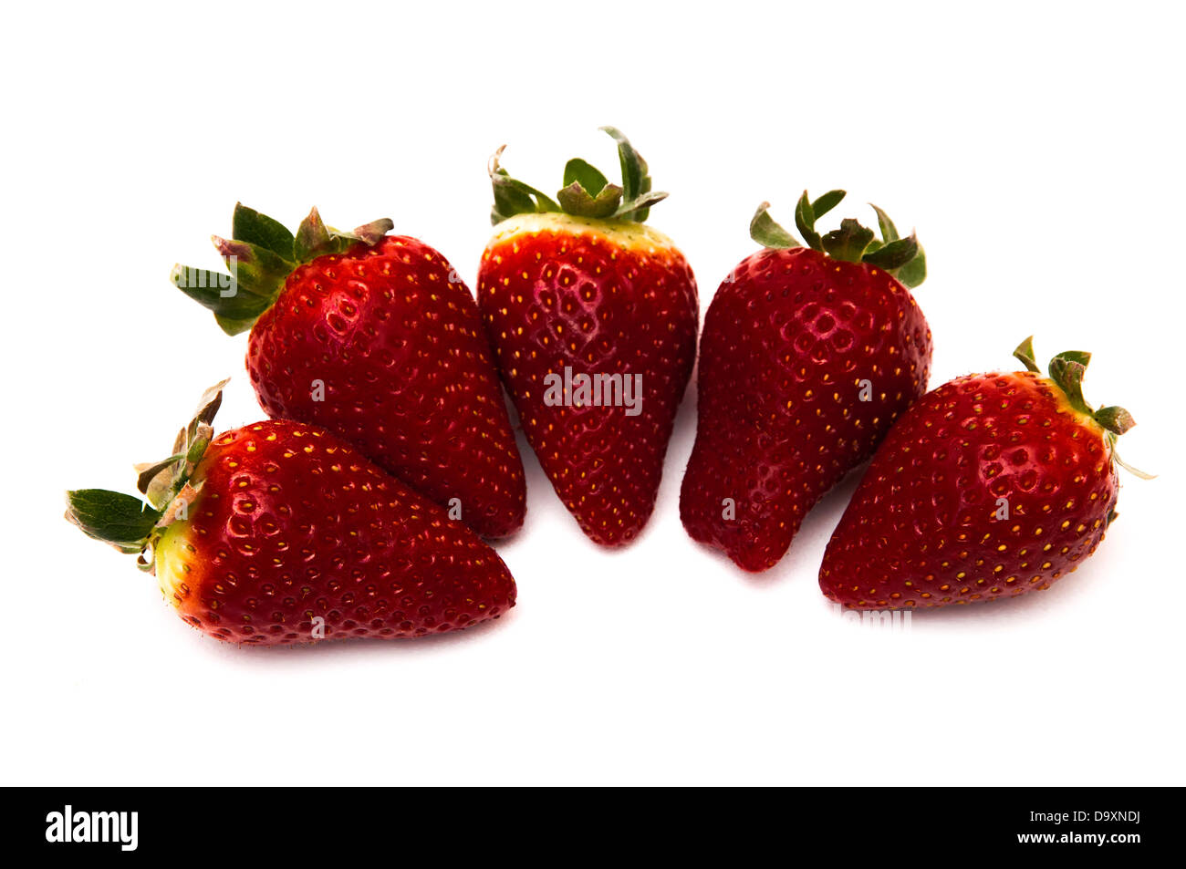 fresh strawberries on a white background Stock Photo