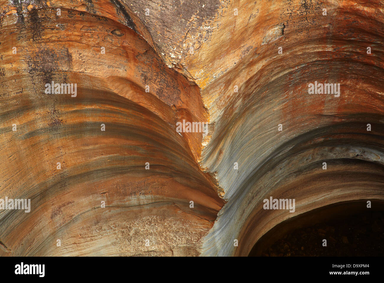 Eroded canyon walls at Bourke's Luck Potholes, Blyde River Canyon Nature Reserve, near Graskop, Mpumalanga province, South Afric Stock Photo