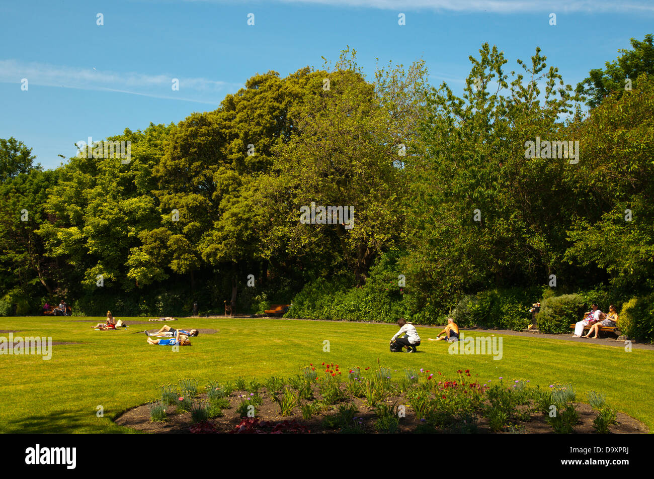 Merrion Square Park central Dublin Ireland Europe Stock Photo