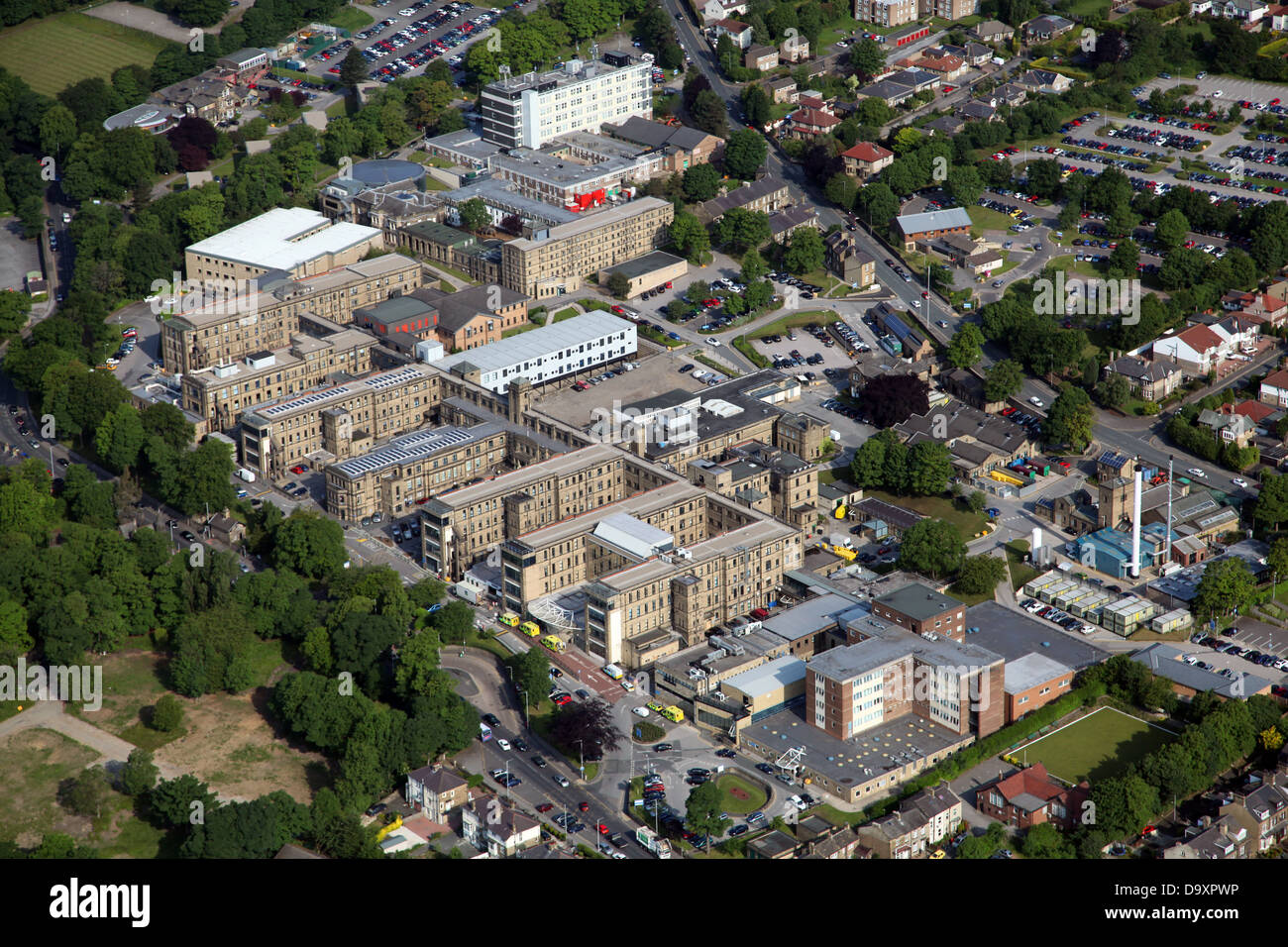 aerial view of Bradford Royal Infirmary BRI in Bradford Stock Photo