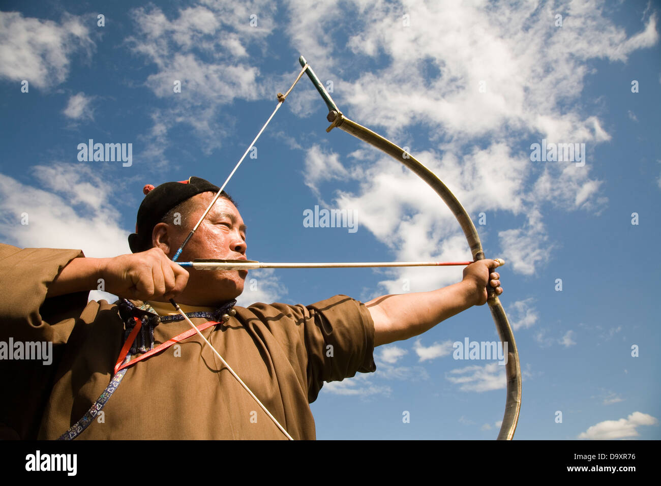 Archery competition during the annual Naadam Festival, the socalled
