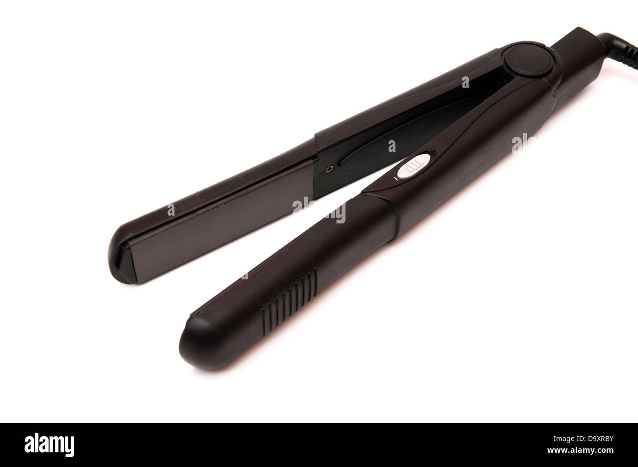 hair iron on a white background Stock Photo Alamy