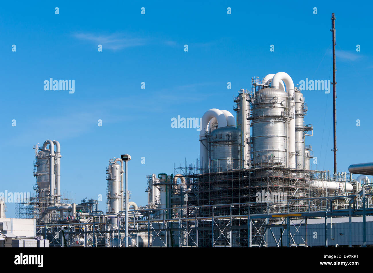 oil refinery at the Maasvlakte, the Rotterdam harbor area Stock Photo