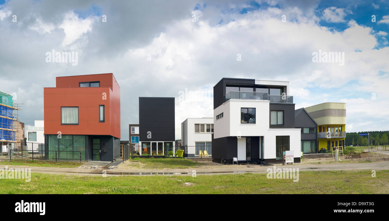 newly build modern houses in Almere, netherlands Stock Photo Alamy