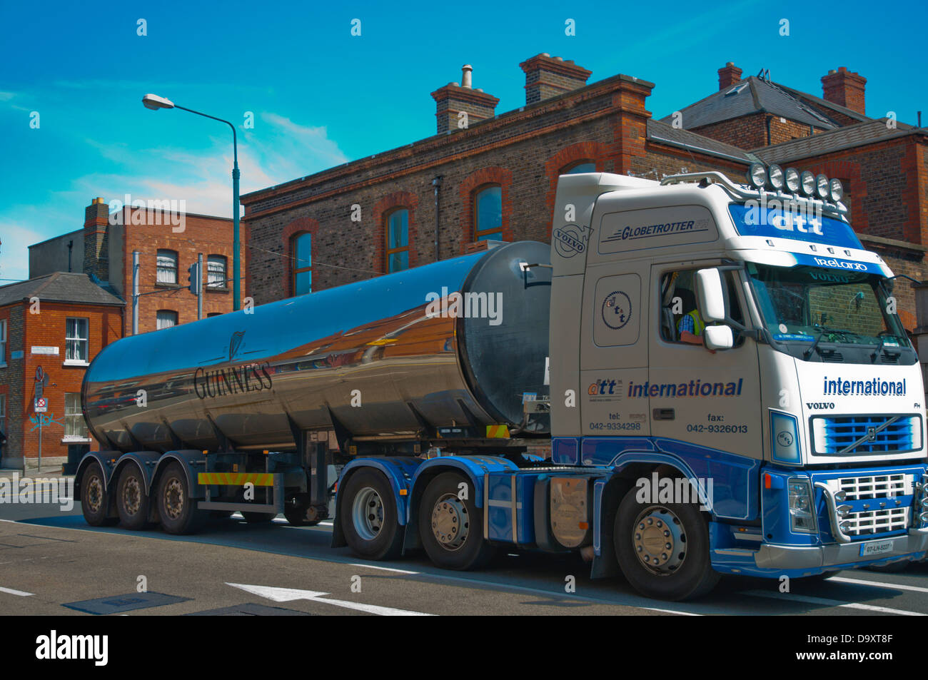 Lorry truck transporting Guinness beer Dublin Ireland Europe Stock Photo