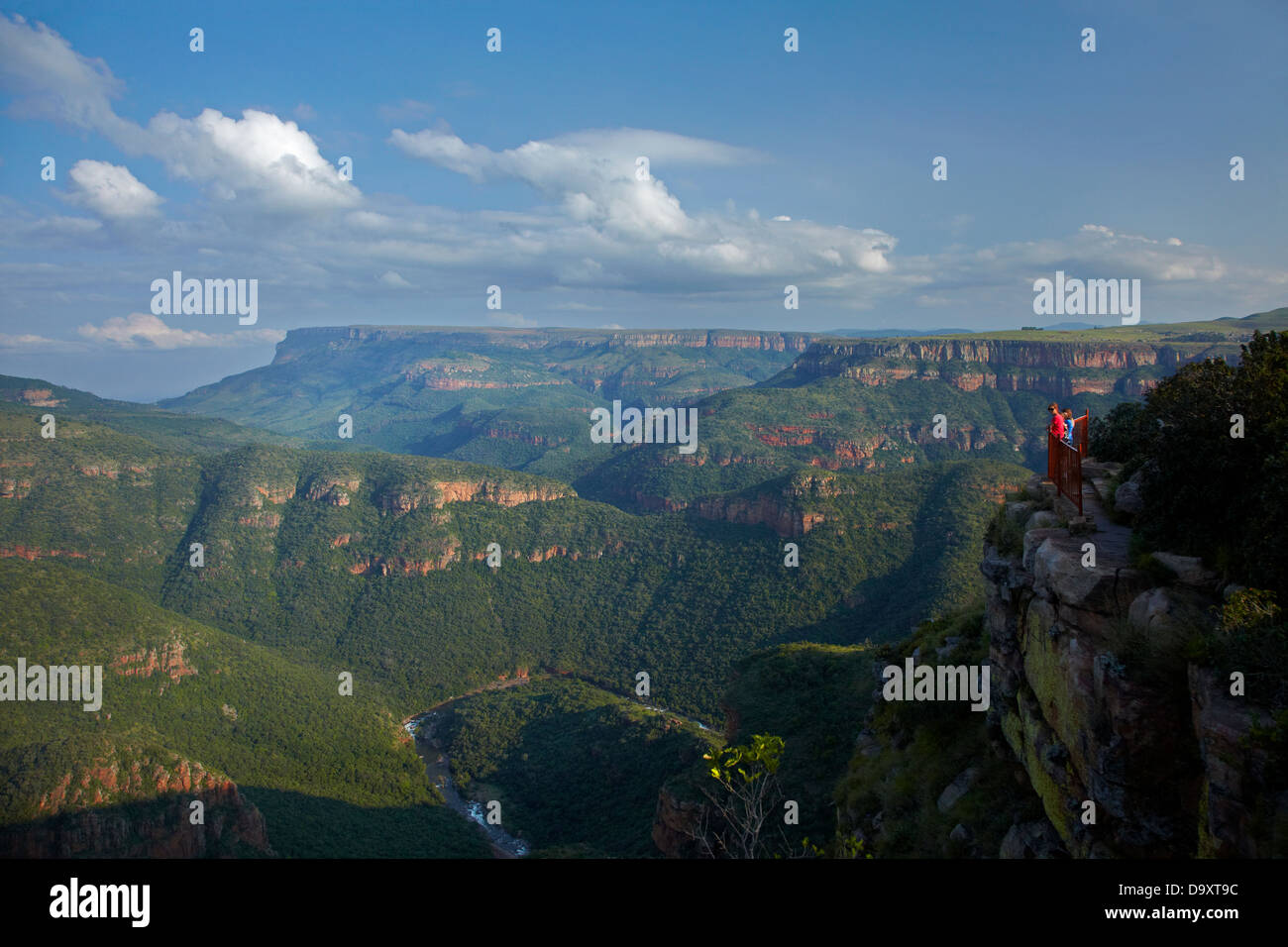 Tourists looking over Blyde River Canyon, Mpumalanga, South Africa Stock Photo