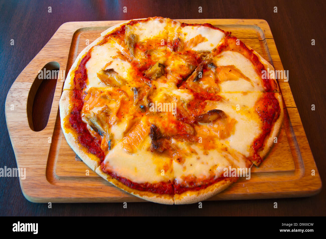 Seafood pizza made in a wood fired oven Howth peninsula near Dublin