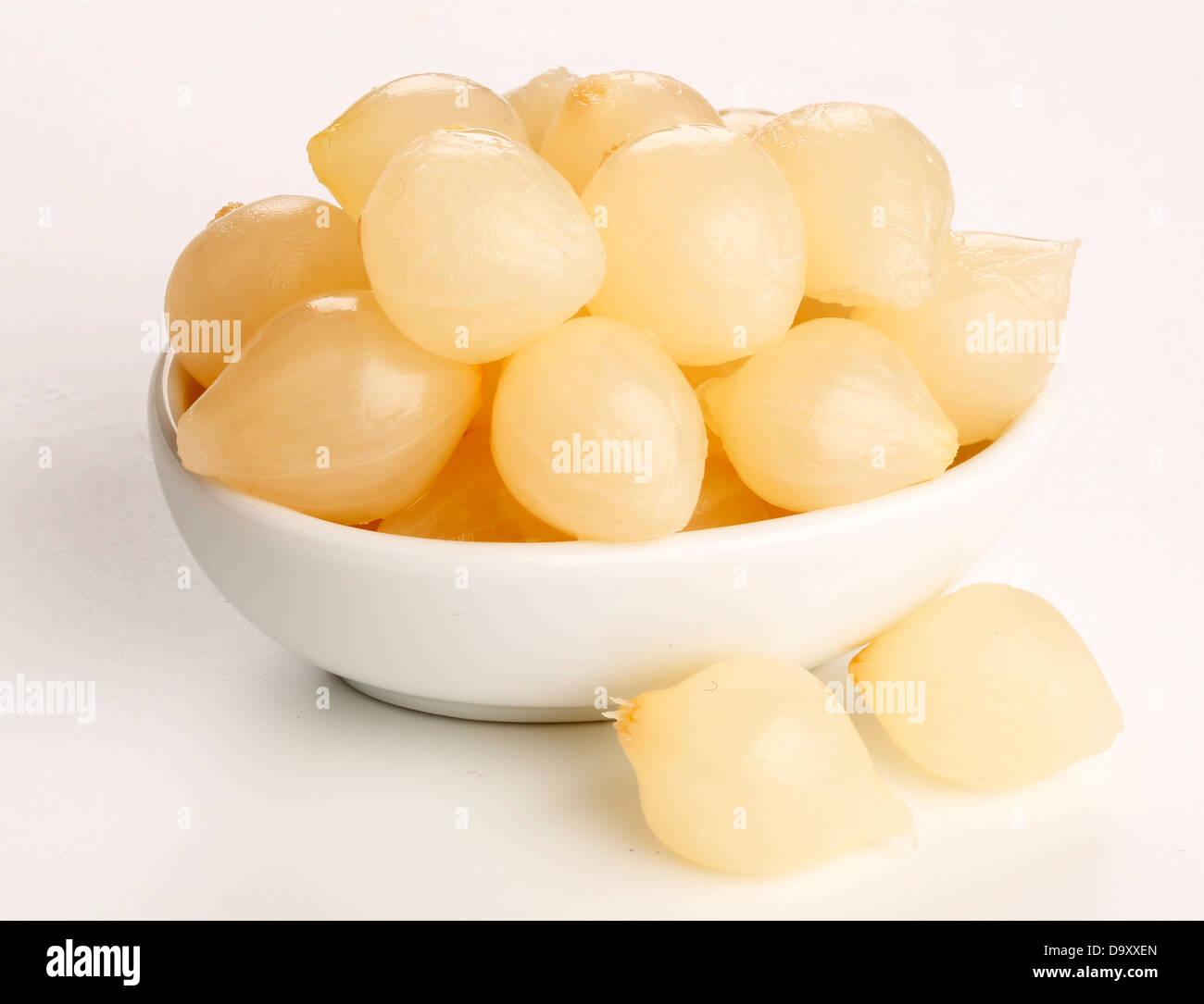 PICKLED SILVERSKIN ONIONS Stock Photo