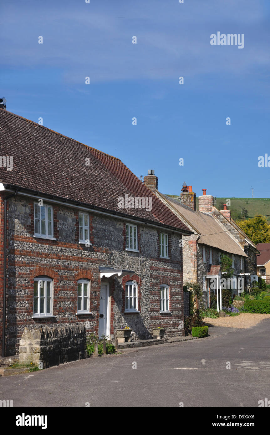 A view of some cottages at Sydling St.Nicholas Dorset Stock Photo Alamy