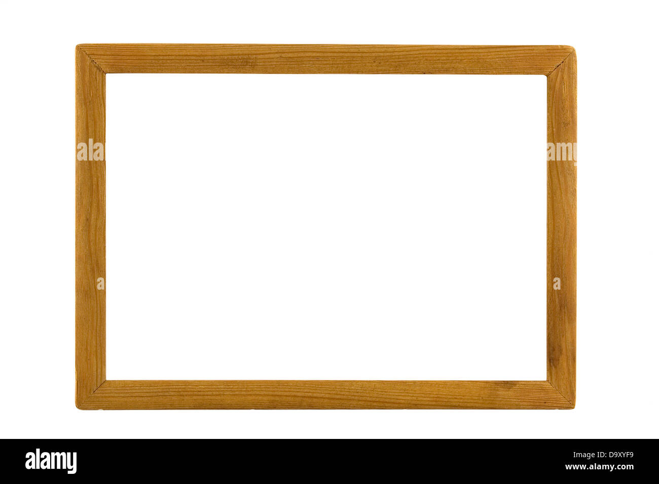 Wooden picture frame isolated on white Stock Photo - Alamy