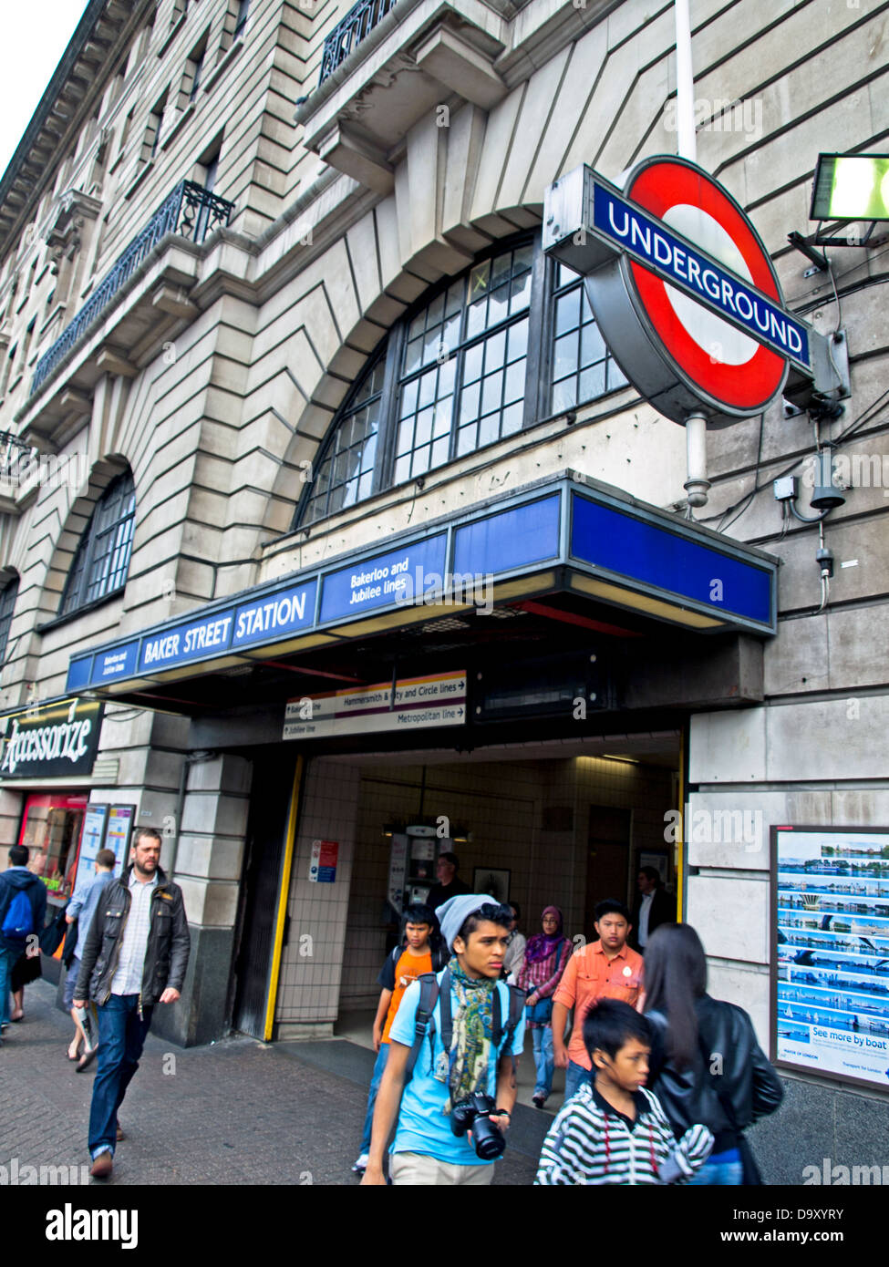 Baker Street Underground Station entrance on Marylebone Road, London