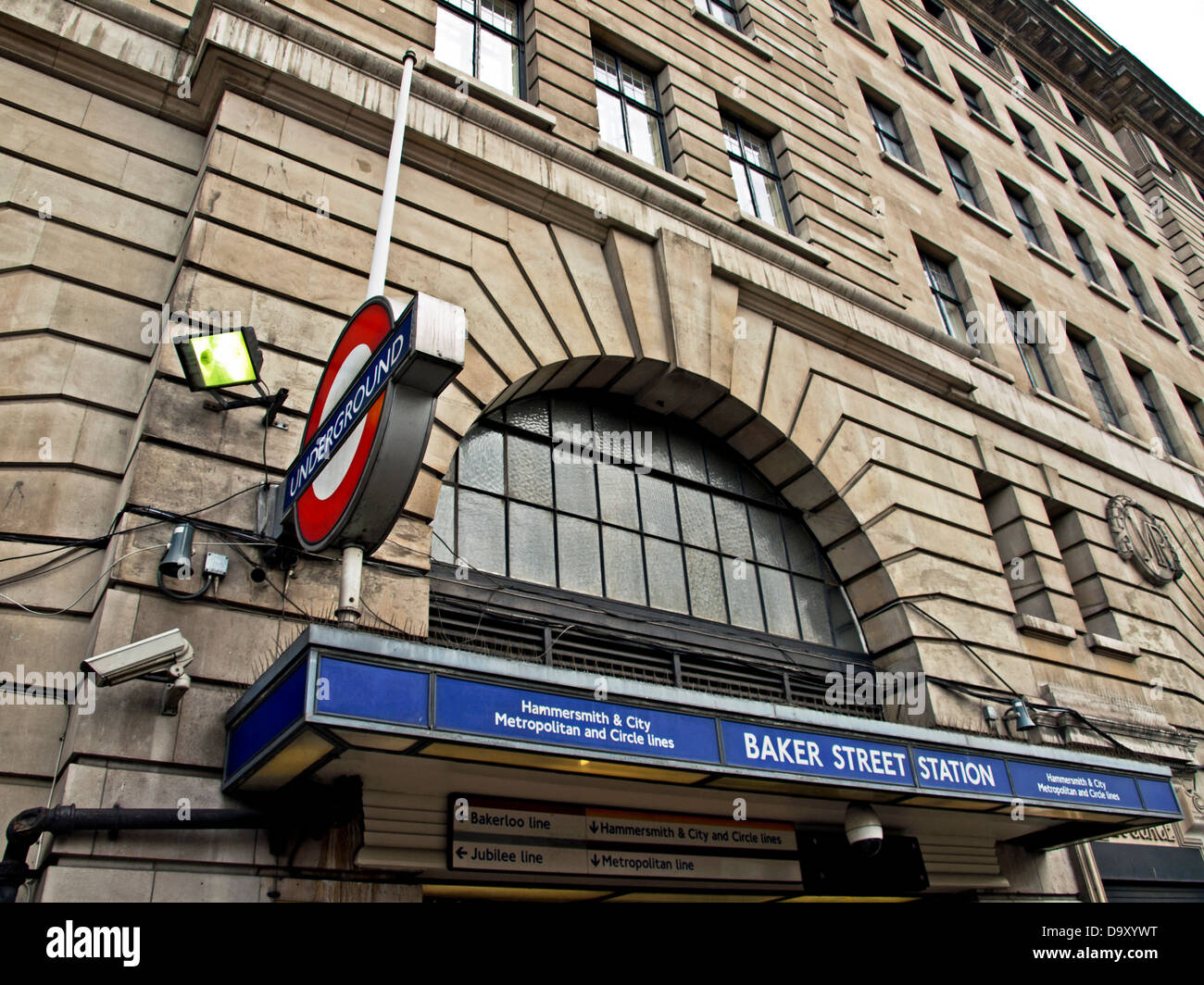 Baker Street Underground Station entrance on Marylebone Road, London, England, United Kingdom Stock Photo