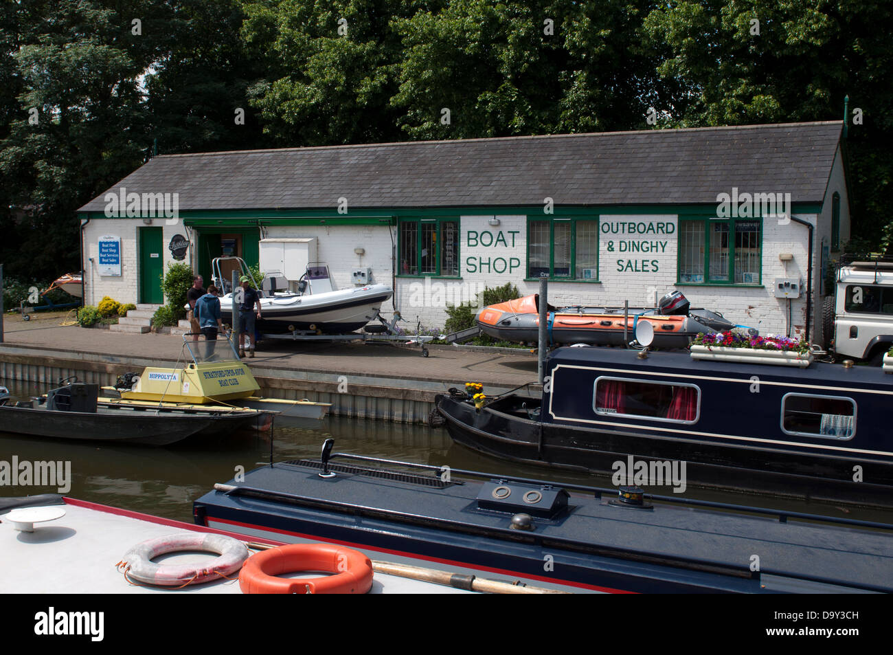 The Marina Boat Shop, StratforduponAvon, UK Stock Photo Alamy