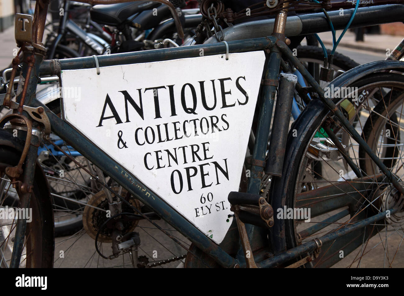 Antiques centre sign, StratforduponAvon, UK Stock Photo Alamy