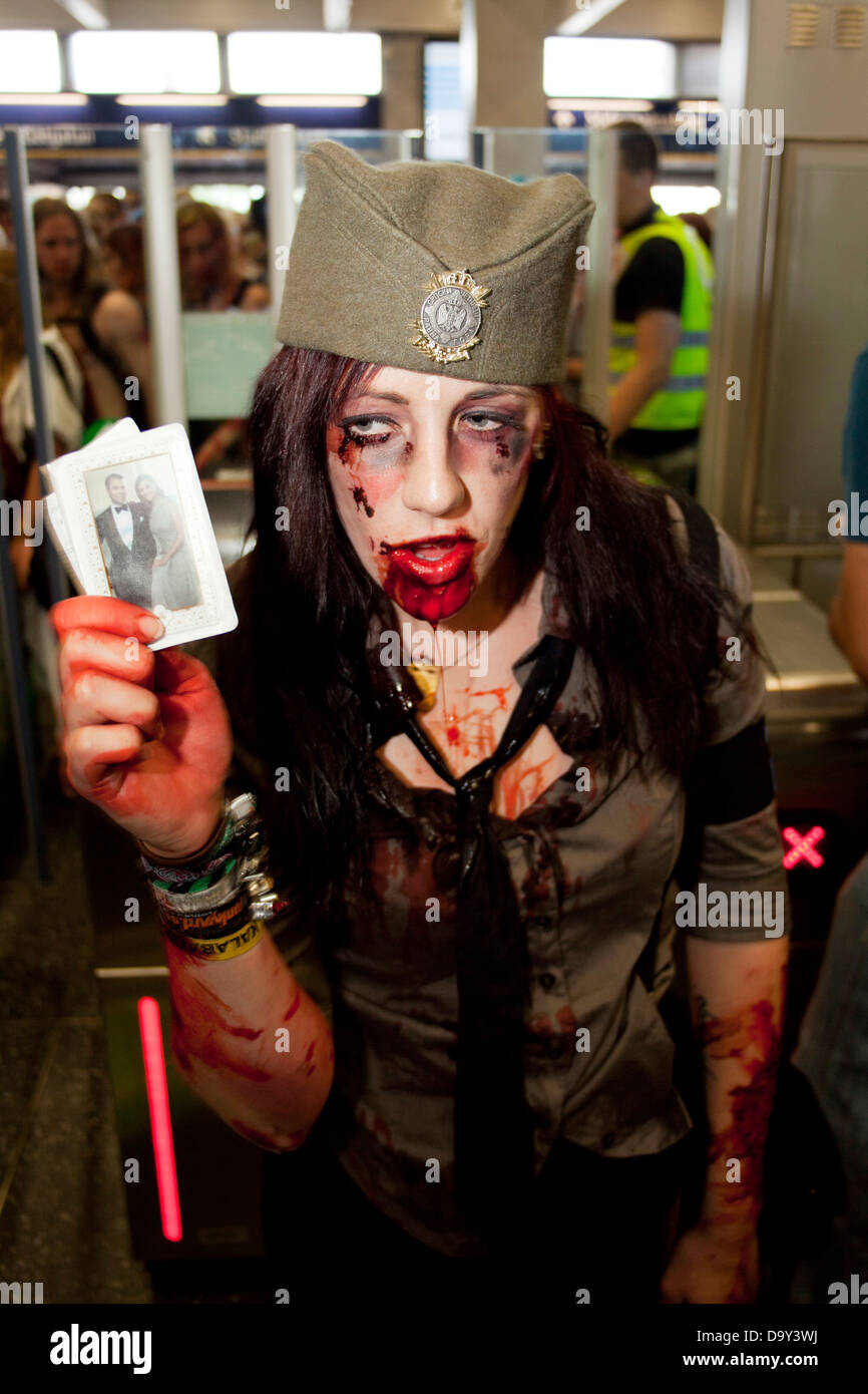 A Zombie at Stockholm Zombie Walk 2012 Stock Photo