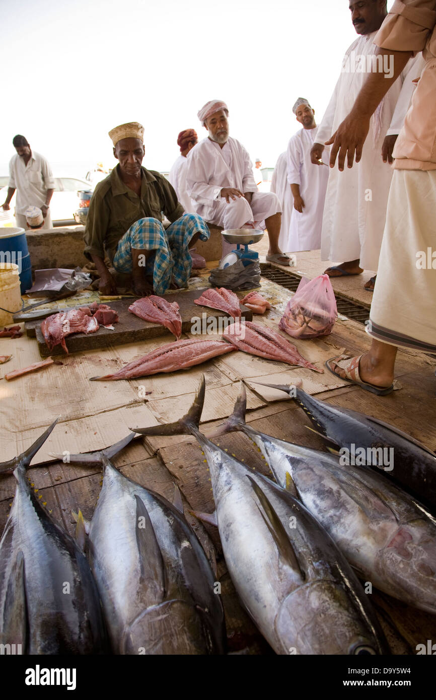 Fish market in the Parka District of Muscat, Oman. Stock Photo