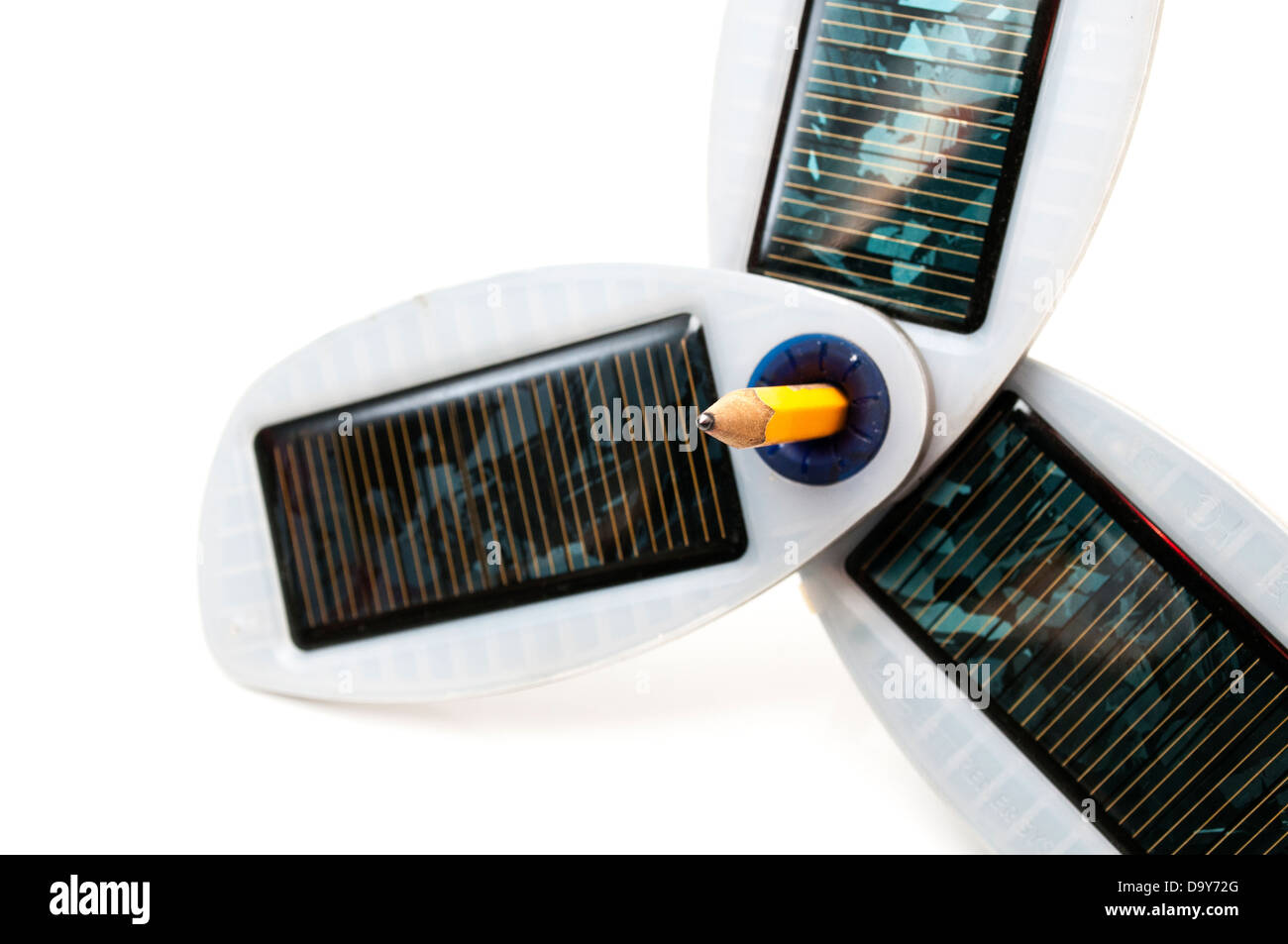 solar panel on a white background Stock Photo