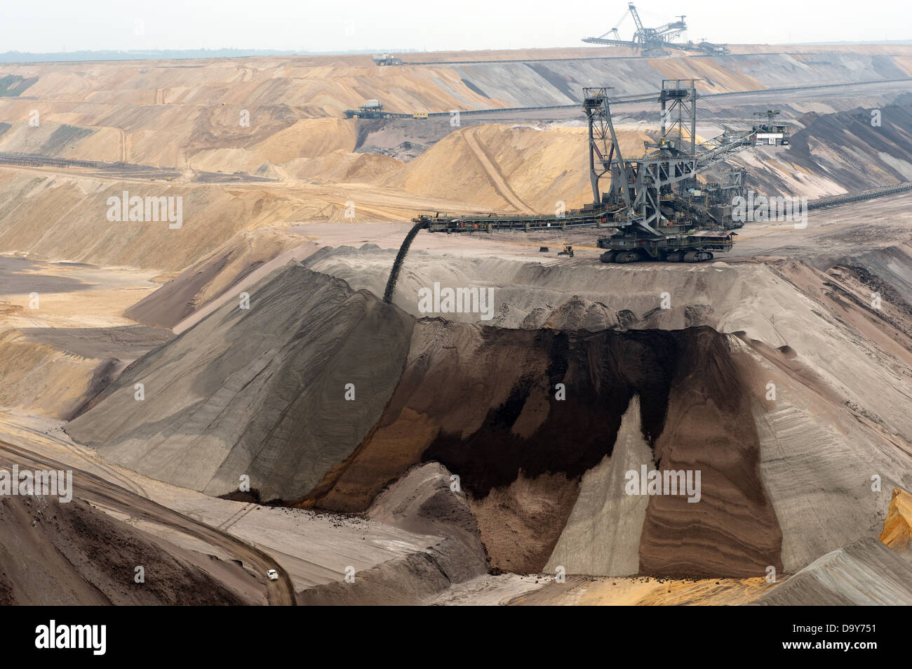 The Tagebau (surface mine) Garzweiler, Germany. Stock Photo