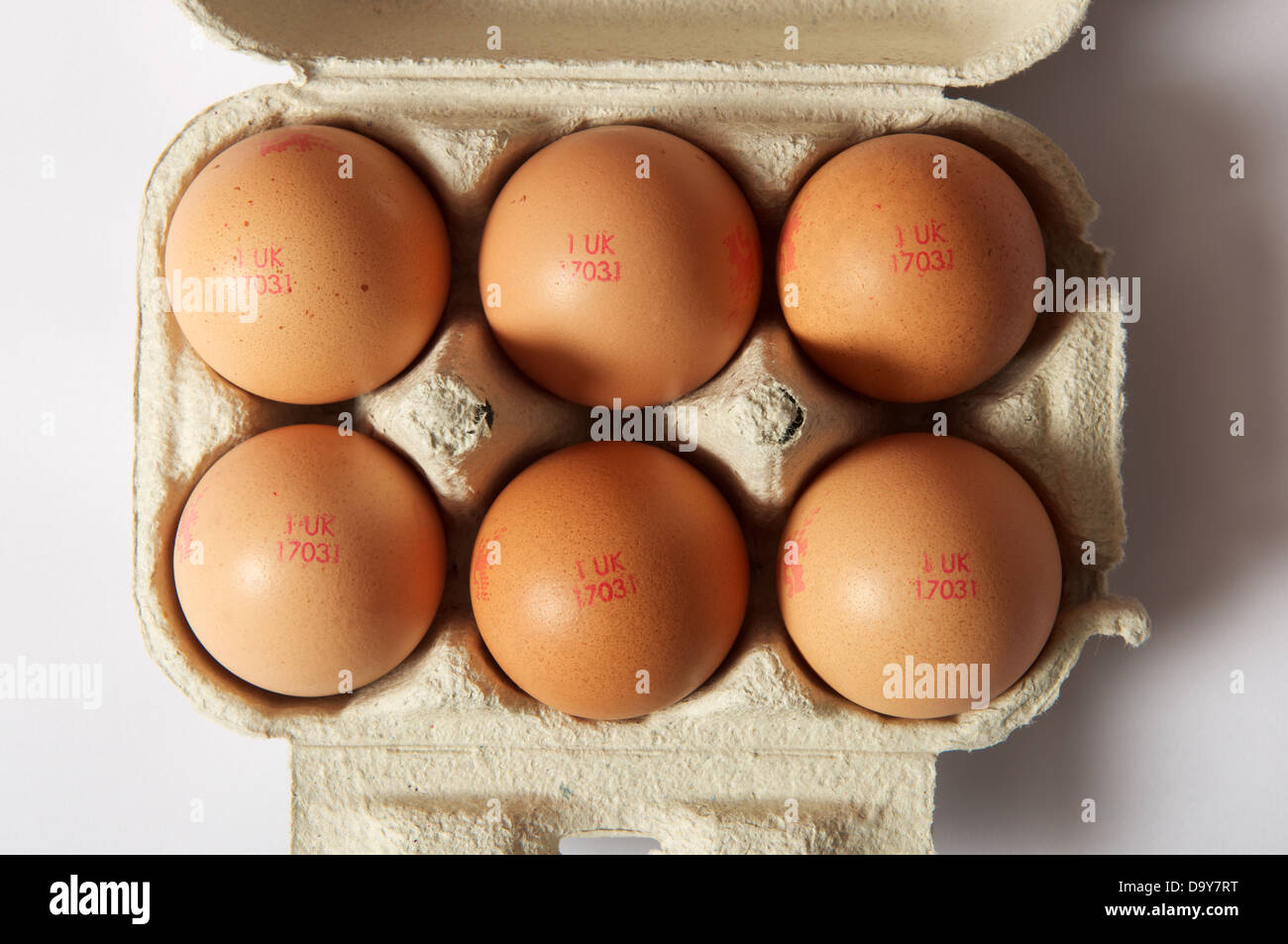 Waitrose freerange eggs Stock Photo