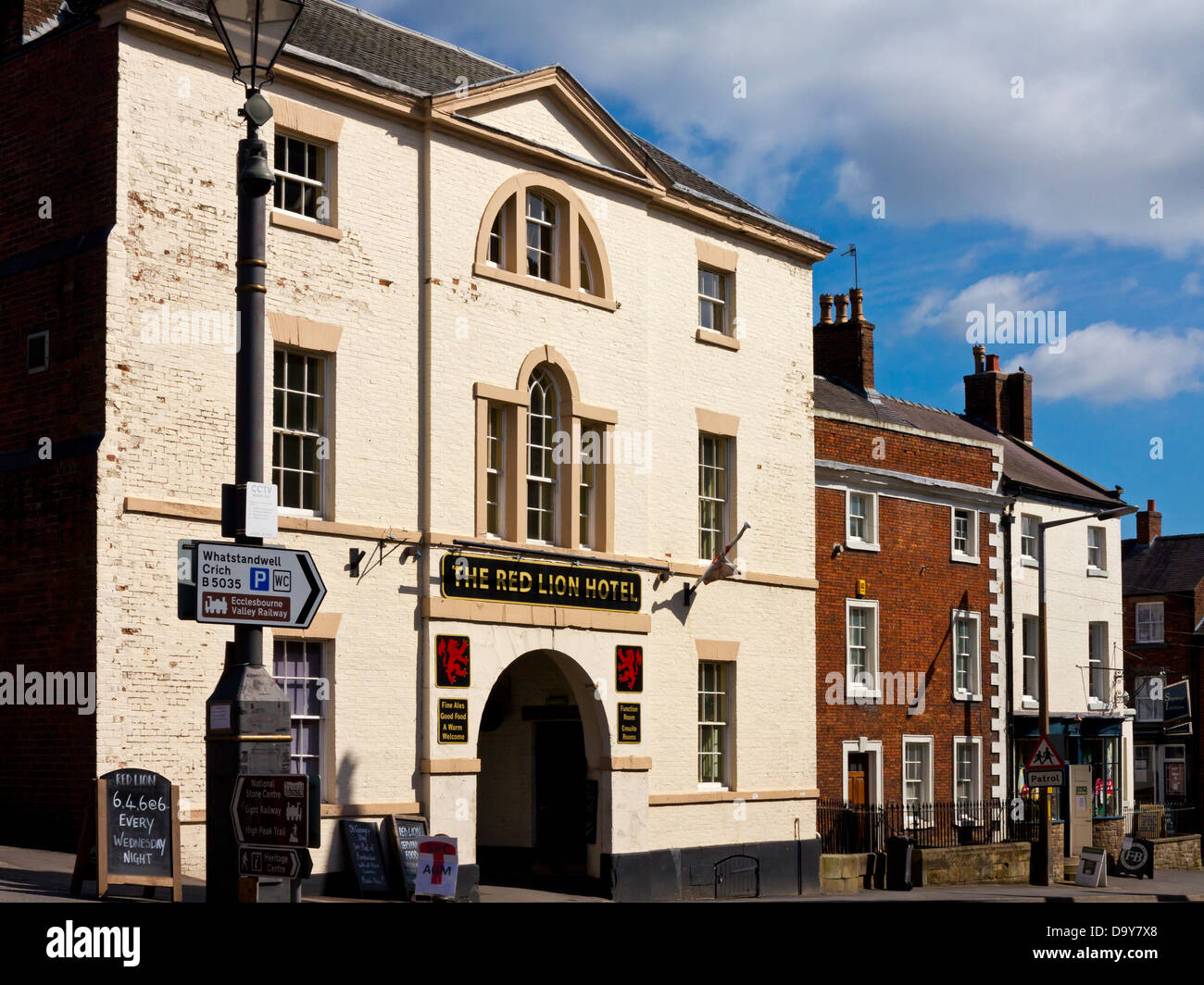 The Red Lion Hotel in Wirksworth Derbyshire Dales Peak District England ...