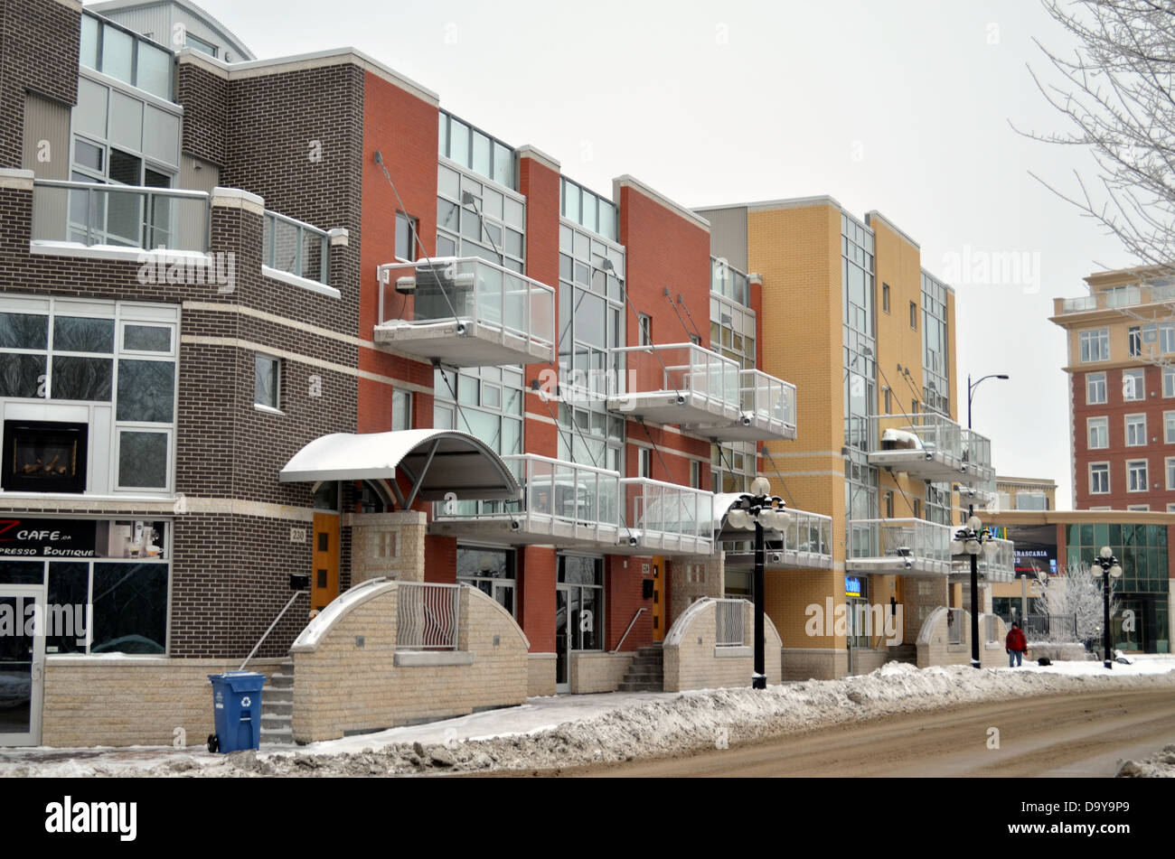 Condominiums on Waterfront Drive in Winnipeg, Manitoba Stock Photo Alamy
