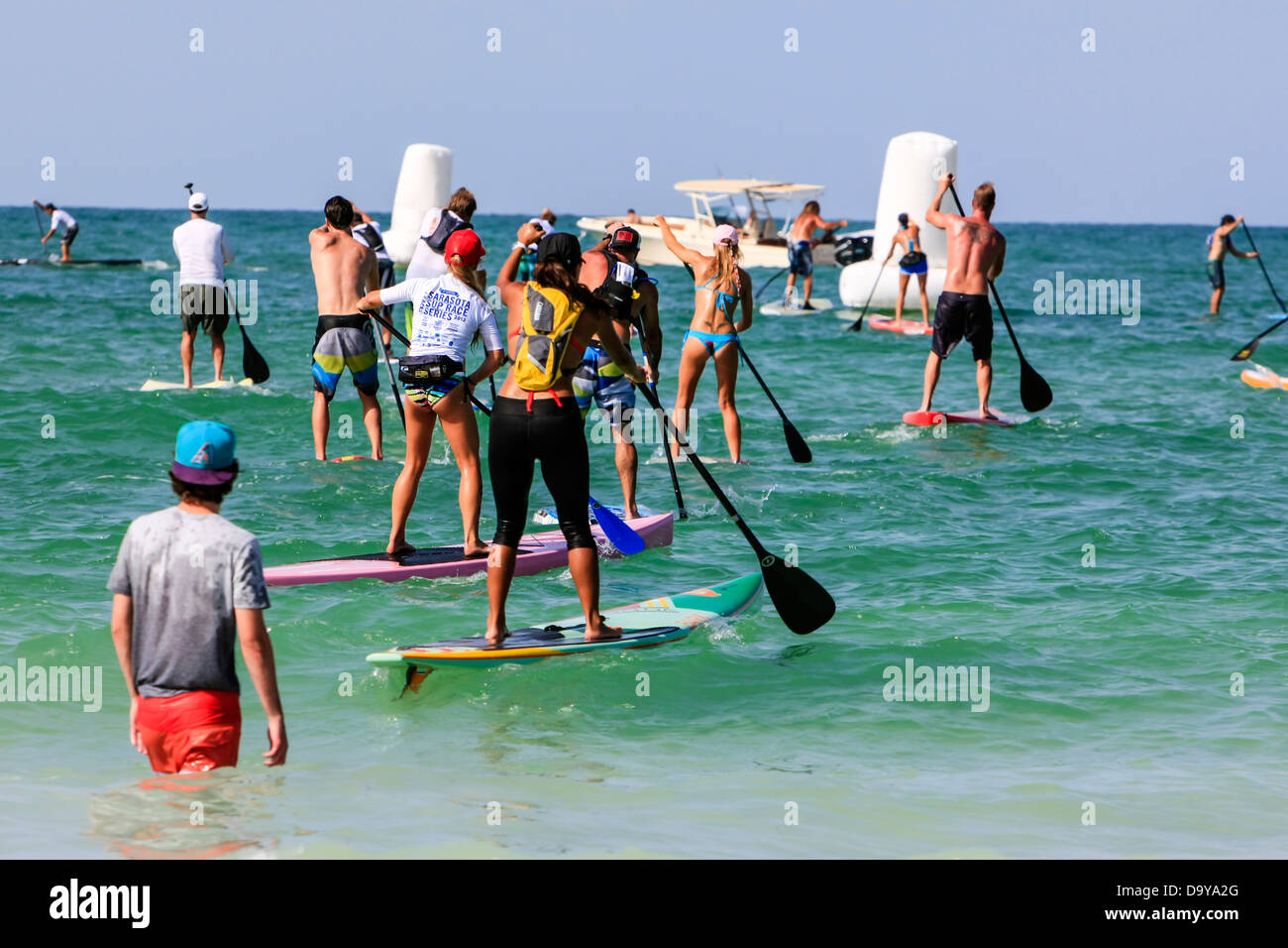 The annual 3mile Stand Up Paddleboard event in the Gulf of Mexico at