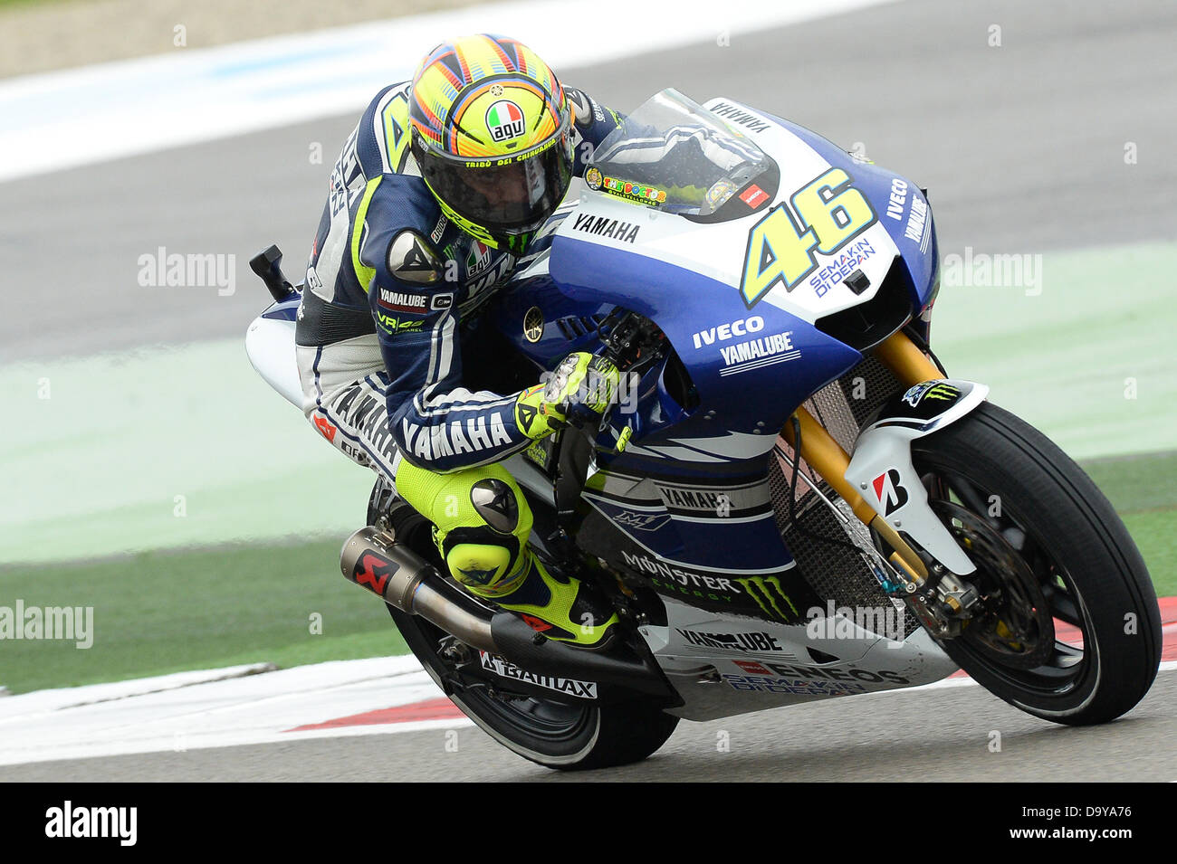 Assen, Netherlands. 28th June 2013.Valentino Rossi (Yamaha Factory Racing)during the qualifying sessions at TT ASSEN circuit. Credit:  Gaetano Piazzolla/Alamy Live News Stock Photo