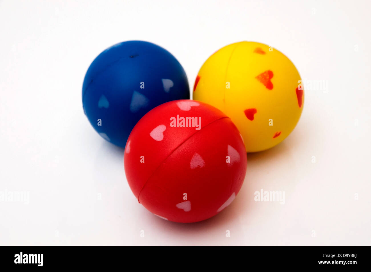 colored balls on a white background Stock Photo - Alamy