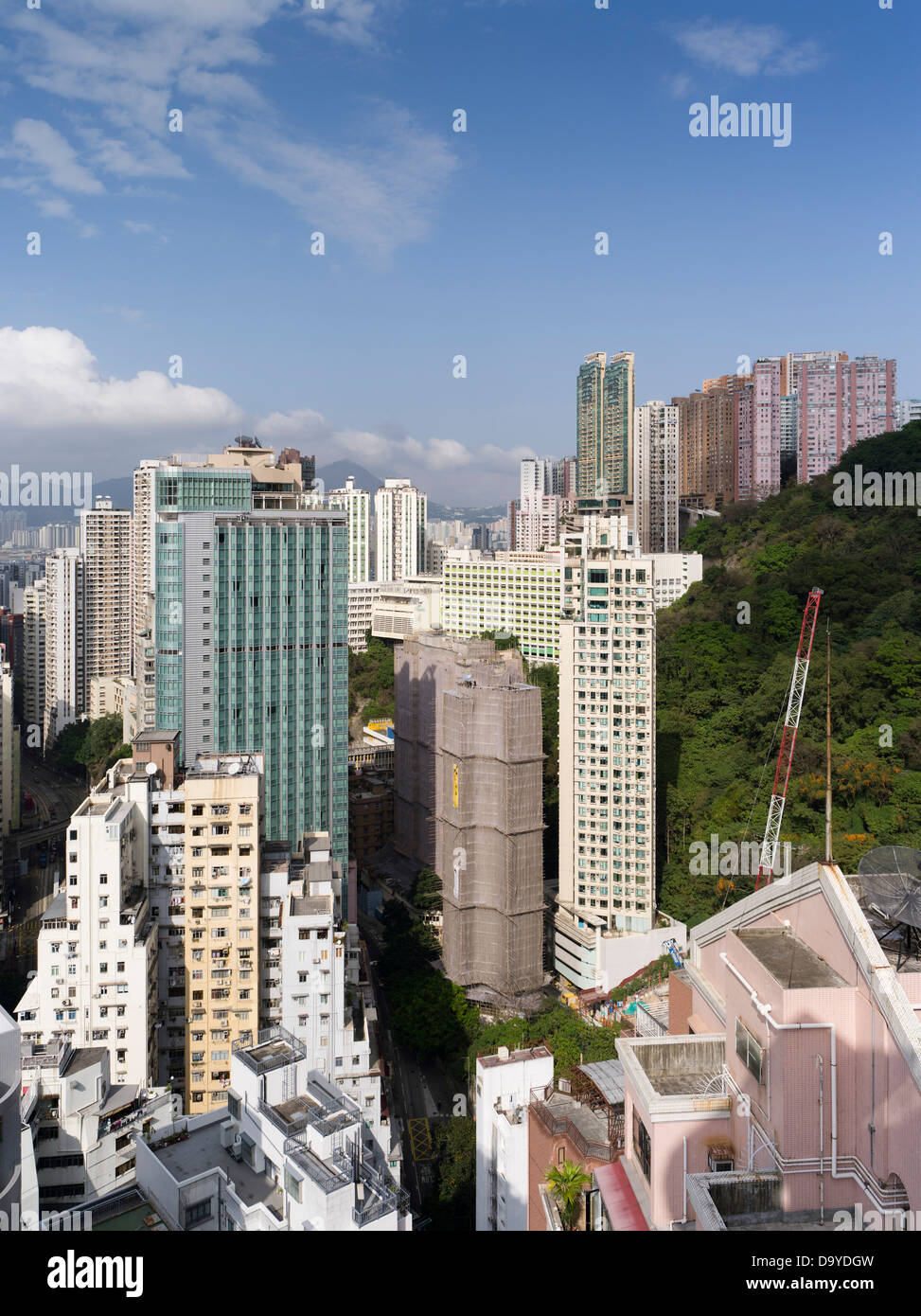 dh  CAUSEWAY BAY HONG KONG Chinese high rise flats residential skyscraper buildings city skyline Stock Photo