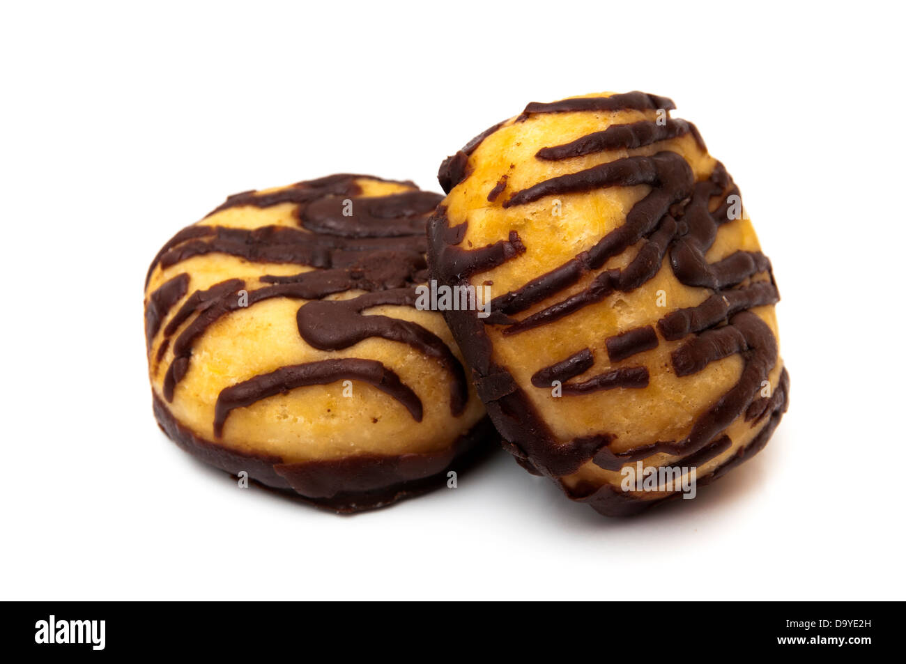 chocolate donut on a white background Stock Photo - Alamy