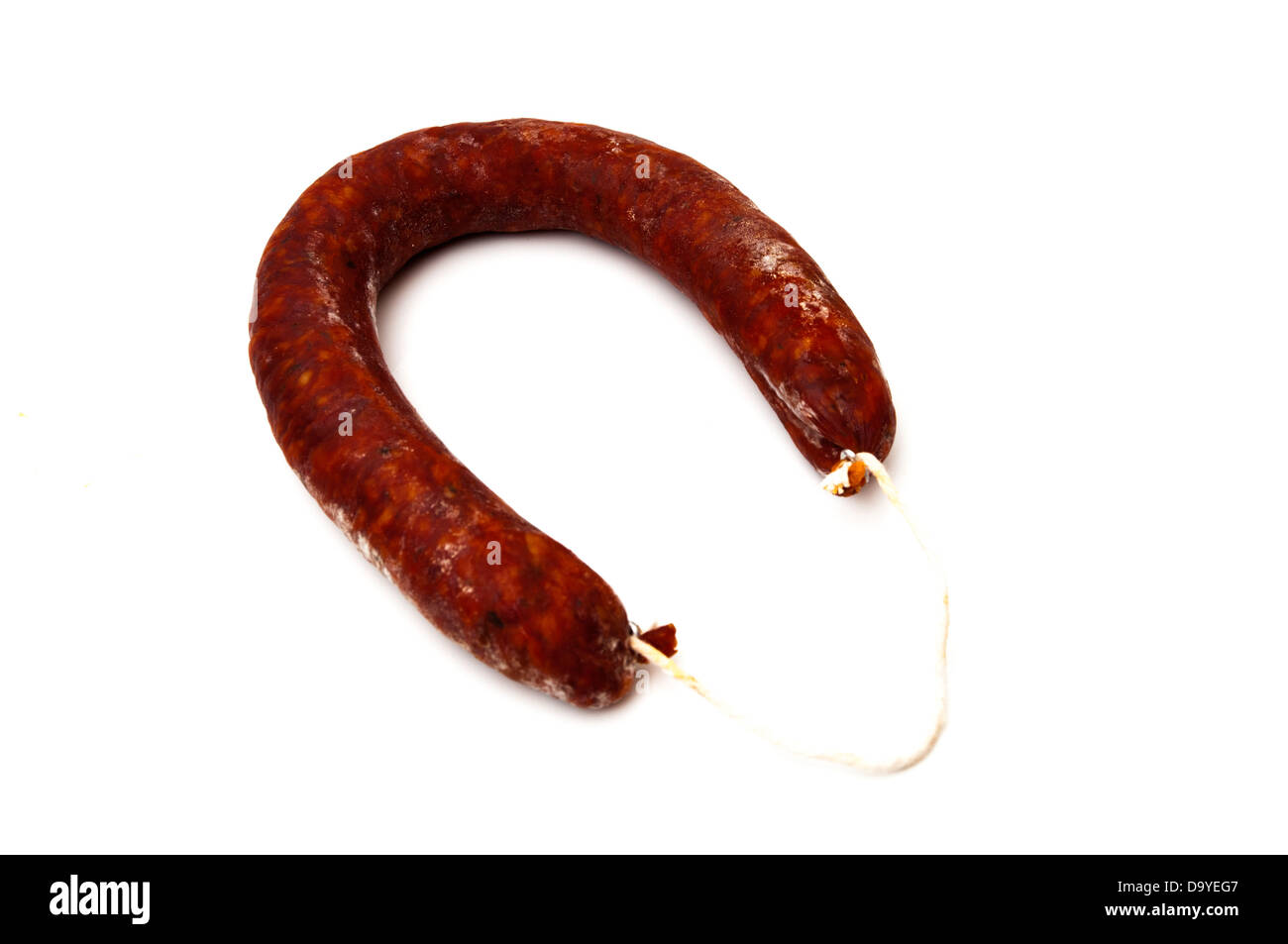 spicy chorizo ??on a white background Stock Photo Alamy