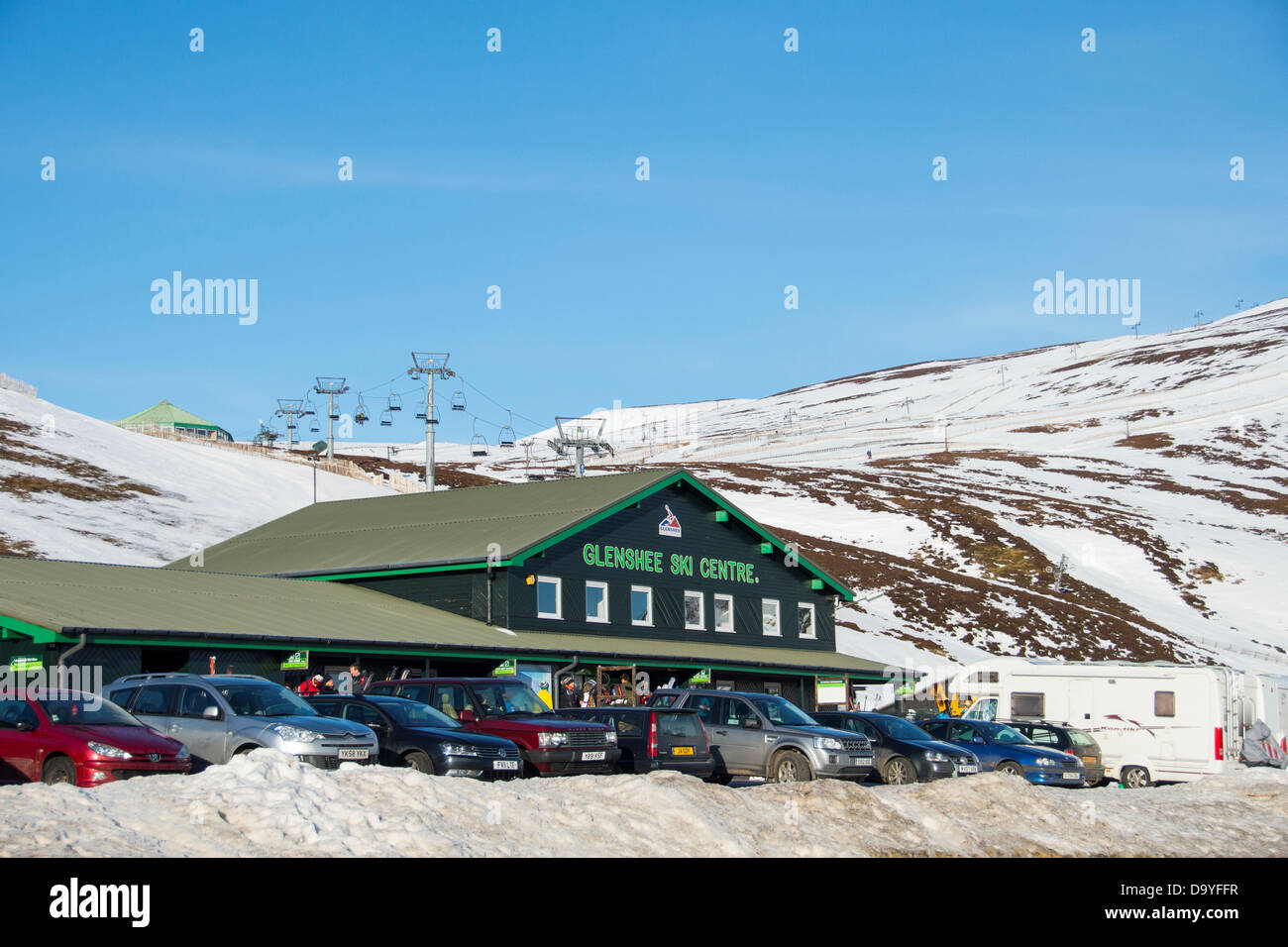 United Kingdom, Scotland, Aberdeenshire, Grampian Mountains, Ski resort near Braemar Stock Photo