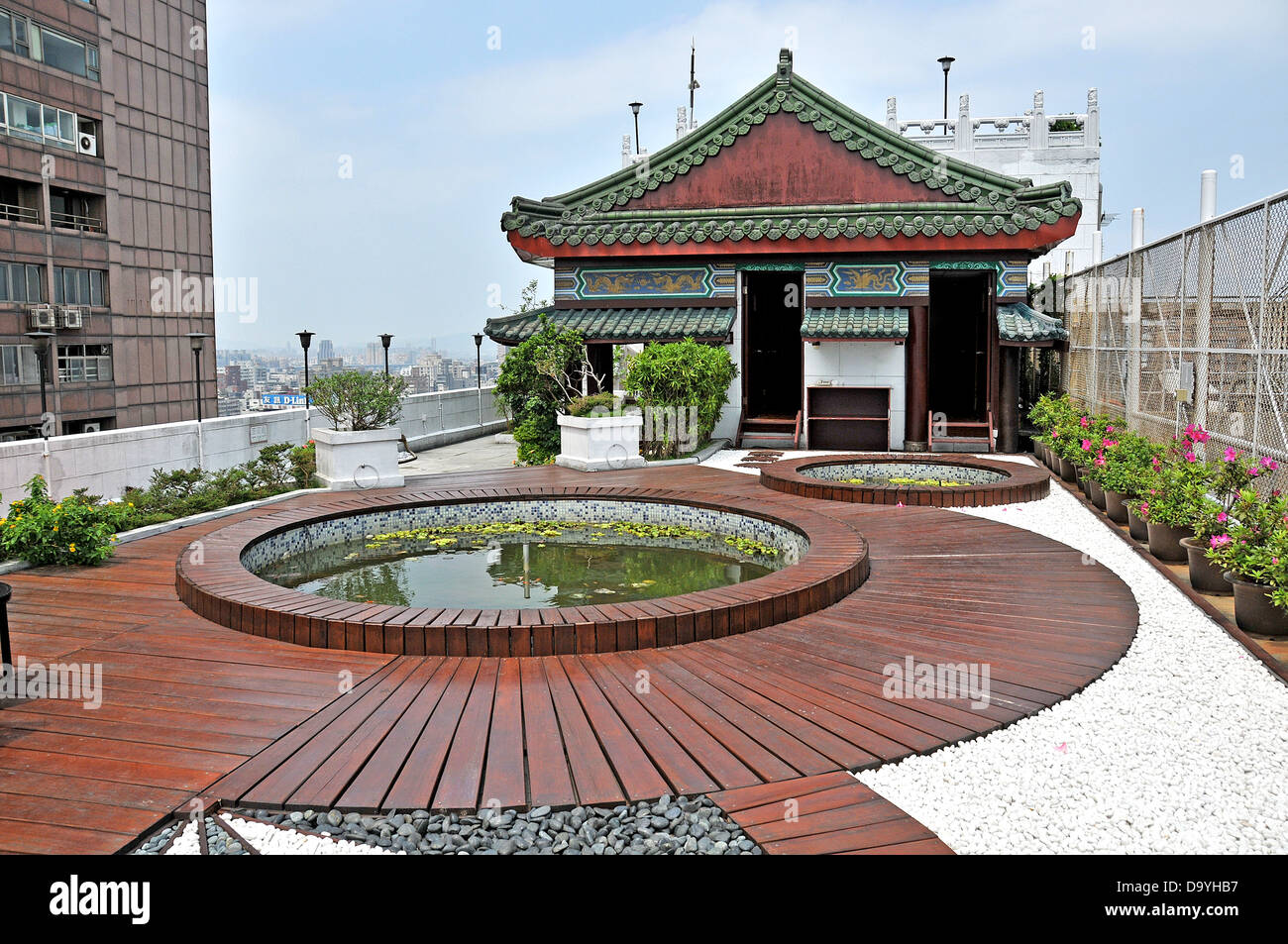 roof garden Caesar park hotel Taipei Taiwan Stock Photo Alamy