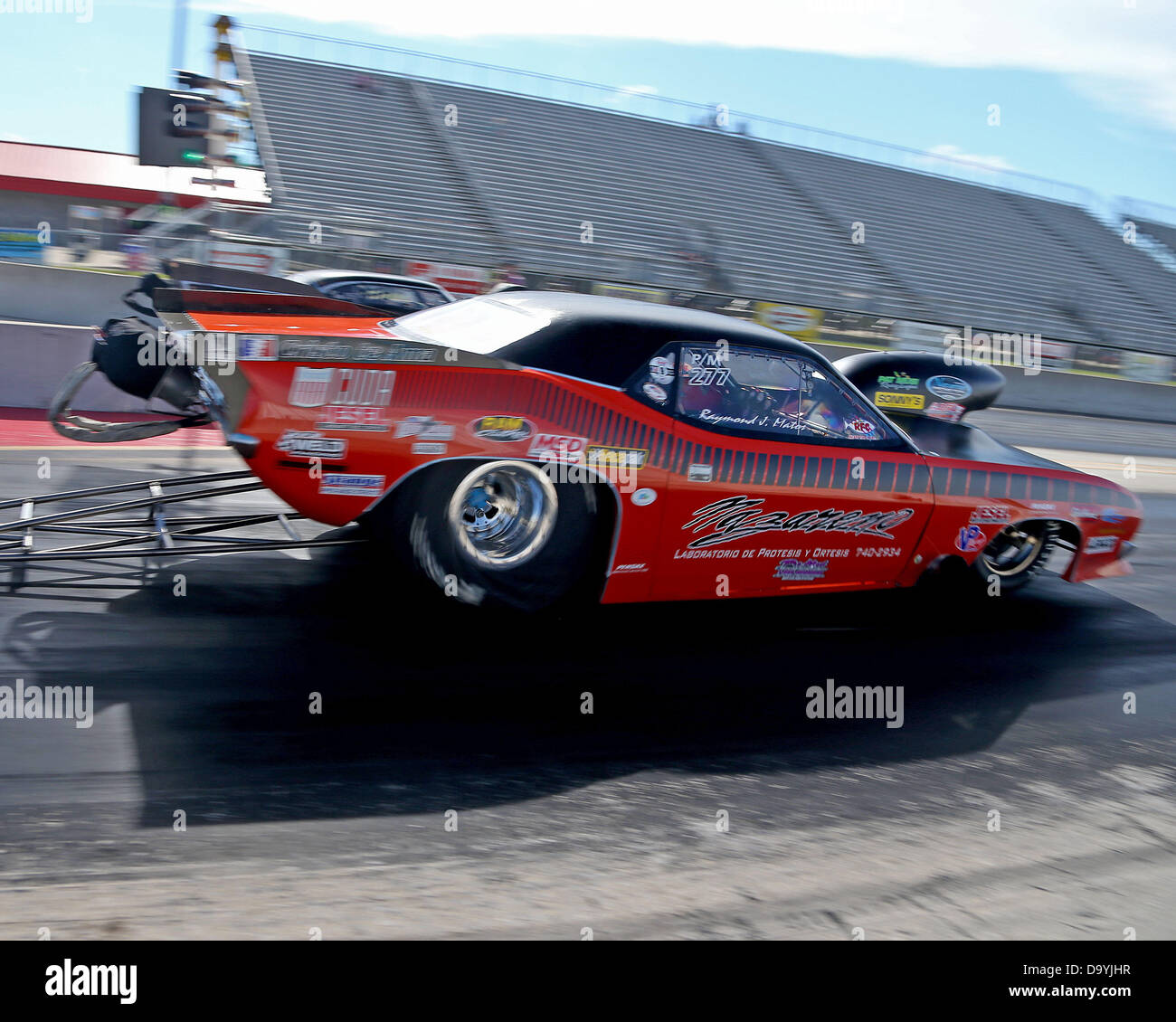 Martin, Michigan, USA. 28th June 2013. Raymond J. Matos #277(Pro Mod) during testing at the US 131 Motorsports Park on June 28, 2013 in Martin, Mich. Tom Turrill/CSM/Alamy Live News Stock Photo