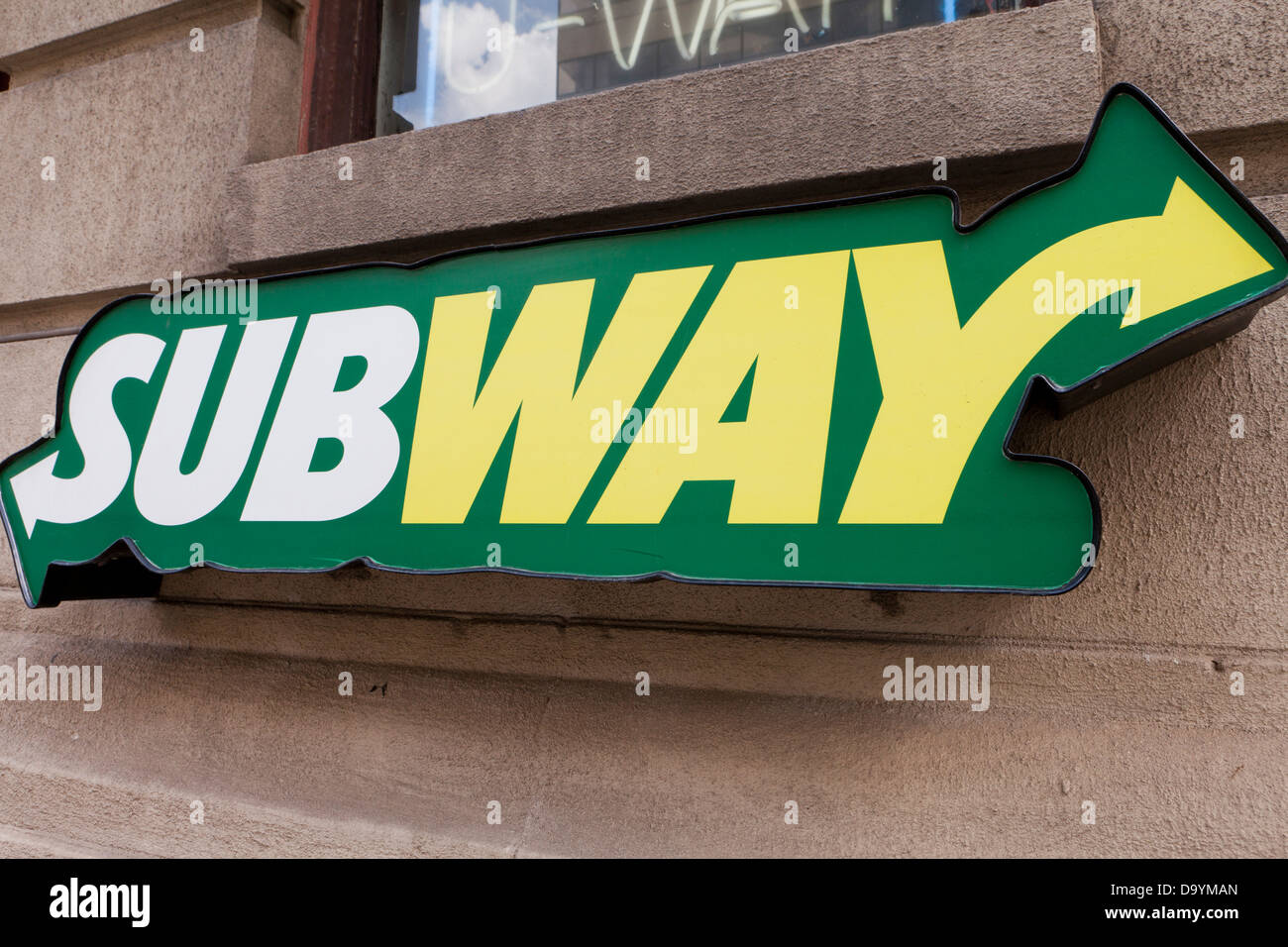 Subway restaurant sign - USA Stock Photo