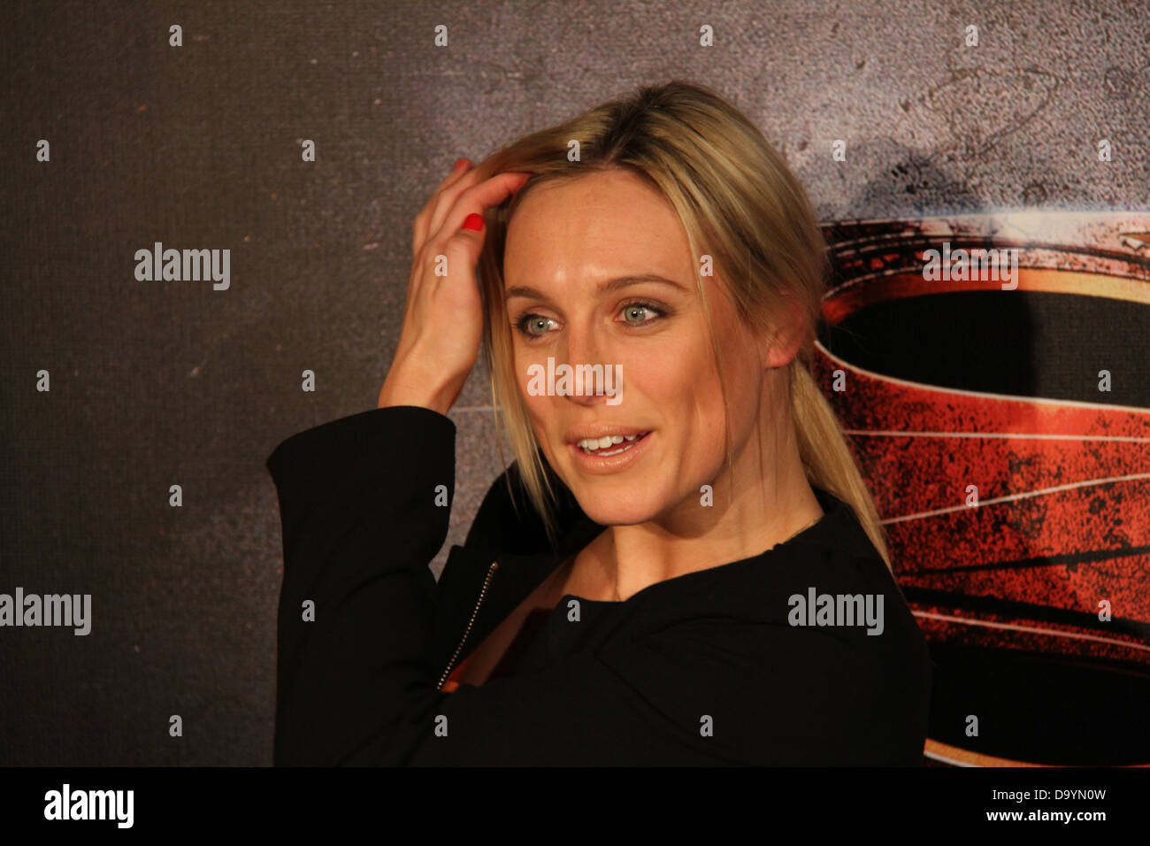 Pictured is Casey Burgess, formerly of Australian band Hi-5 on the red carpet for the Australian premiere of Man of Steel. Stock Photo