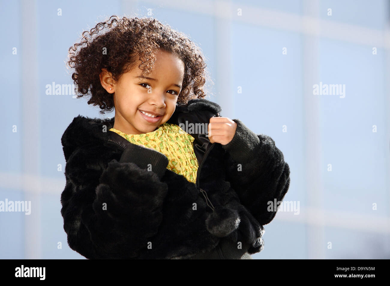 Cute little African American Girl Stock Photo - Alamy