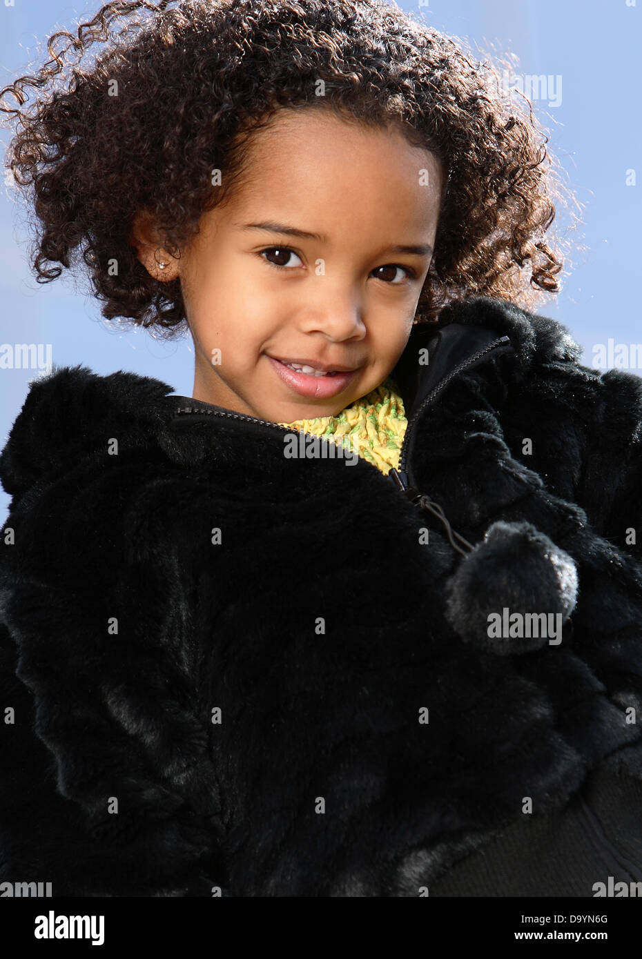 Cute little African American Girl Stock Photo - Alamy