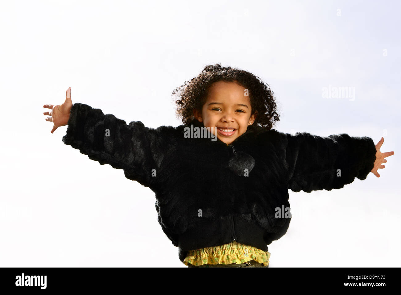 Cute little African American Girl Stock Photo - Alamy