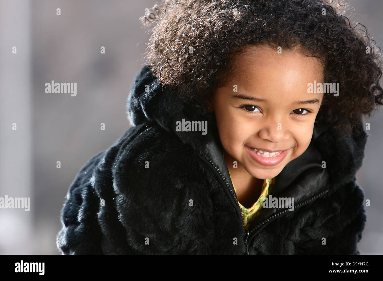 Cute little African American Girl Stock Photo - Alamy