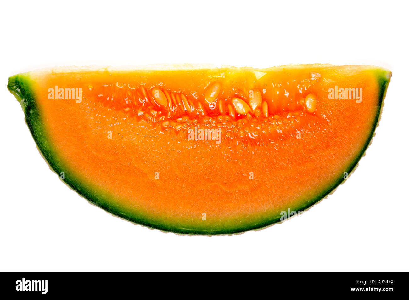 Cantaloupe Melon slice Stock Photo Alamy