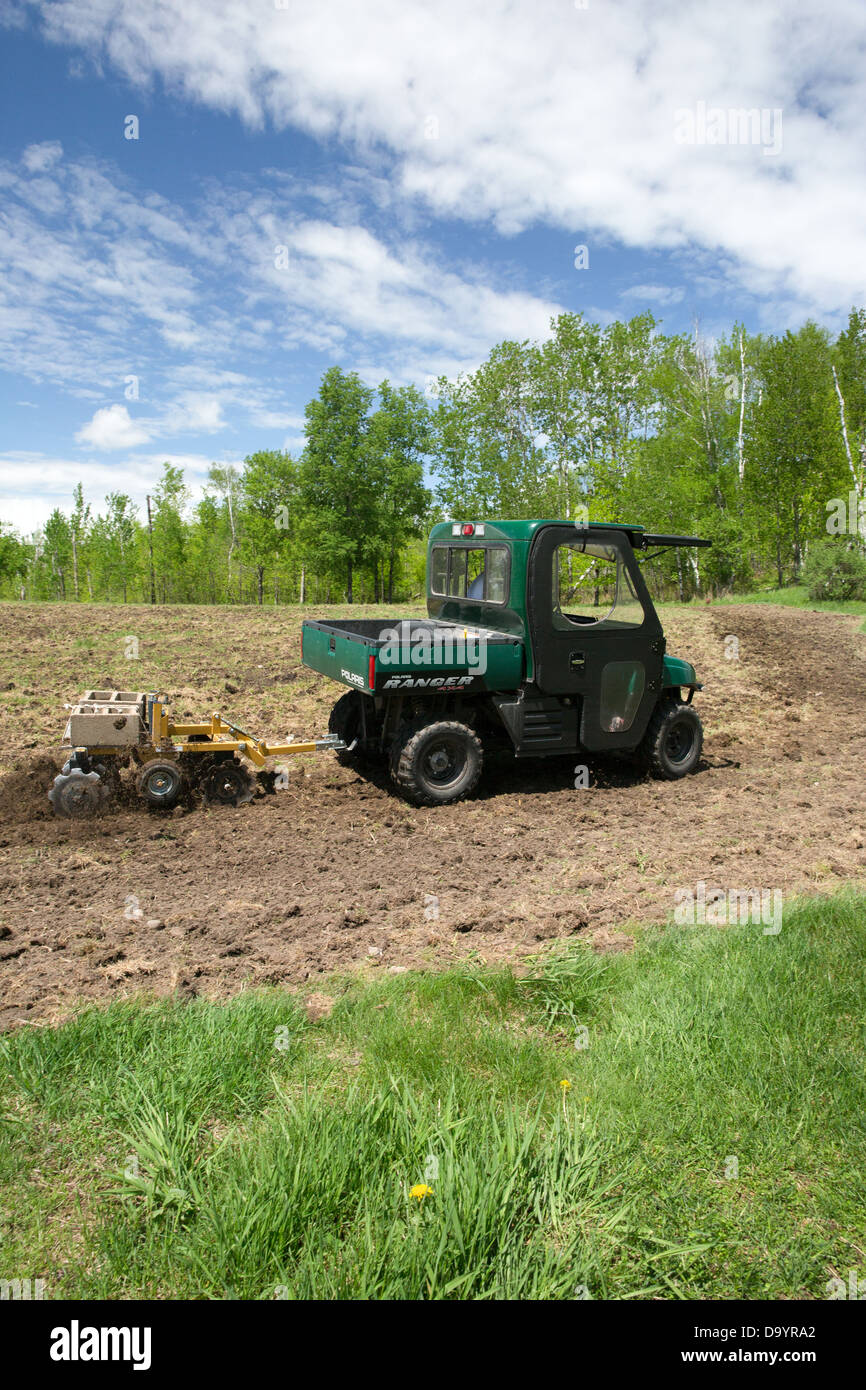 Creating a food plot for wildlife Stock Photo