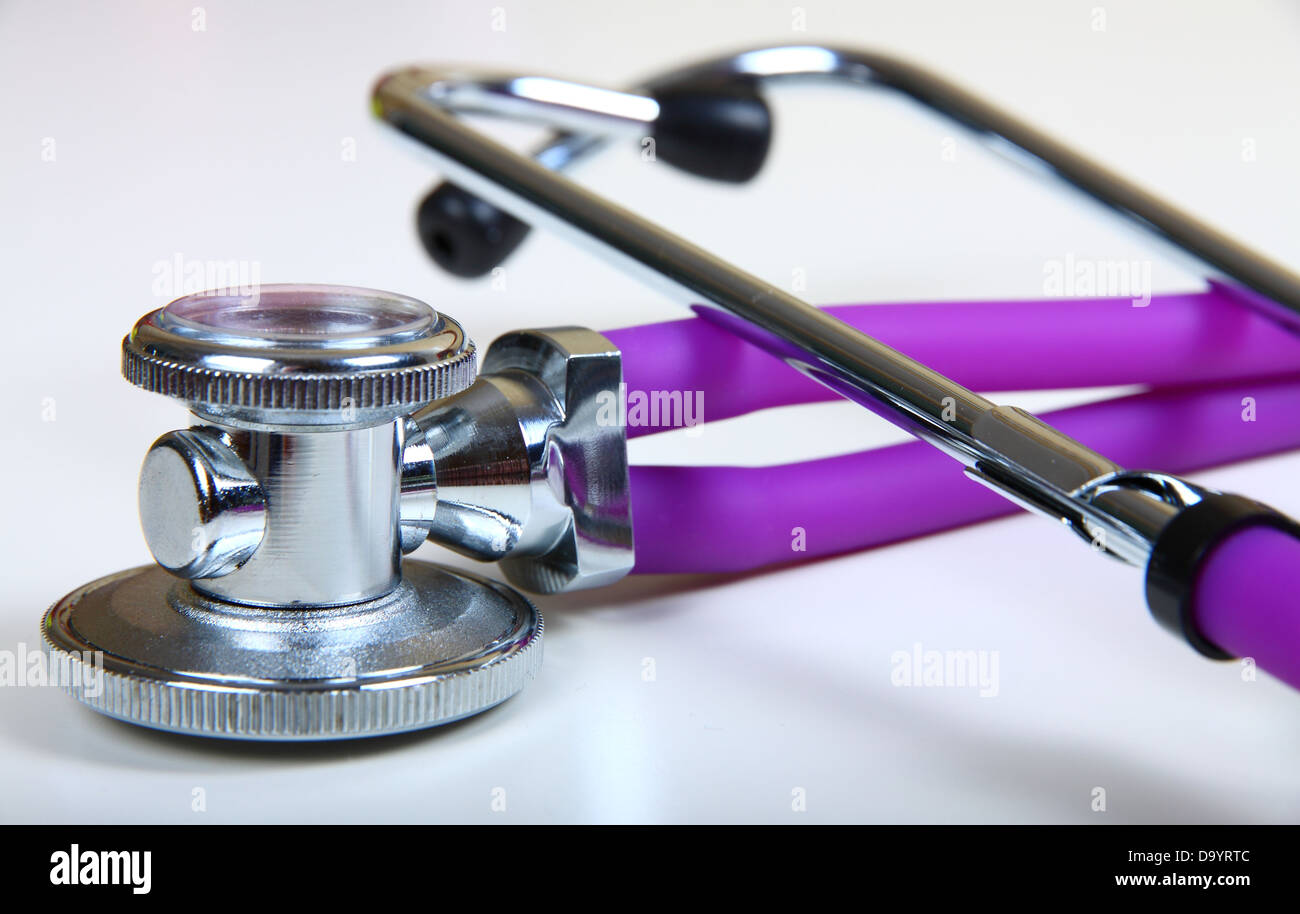 Stethoscope on white background Stock Photo - Alamy