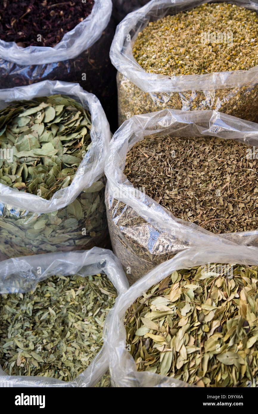 Spice display, Souq alAlawi in Old Jeddah (AlBalad), Jeddah, Saudi