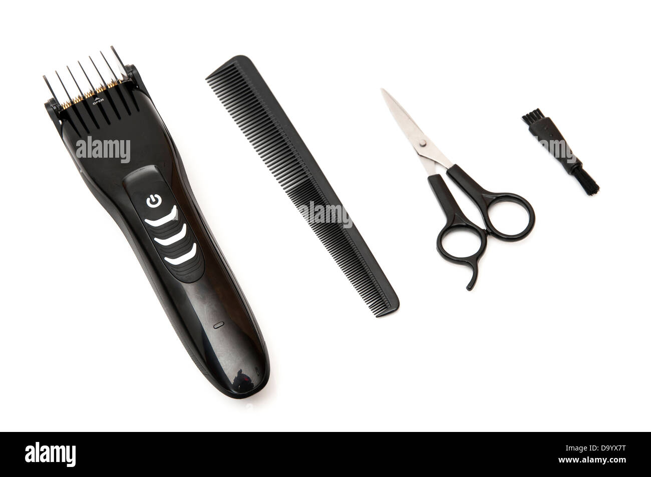 hairdressing kit on a white background Stock Photo Alamy
