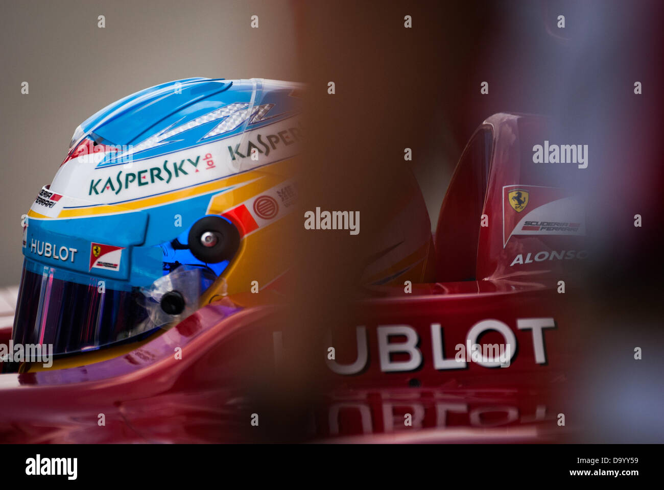 Fernando Alonso at the British Formula One (F1)  Grand Prix, Silverstone, UK Stock Photo