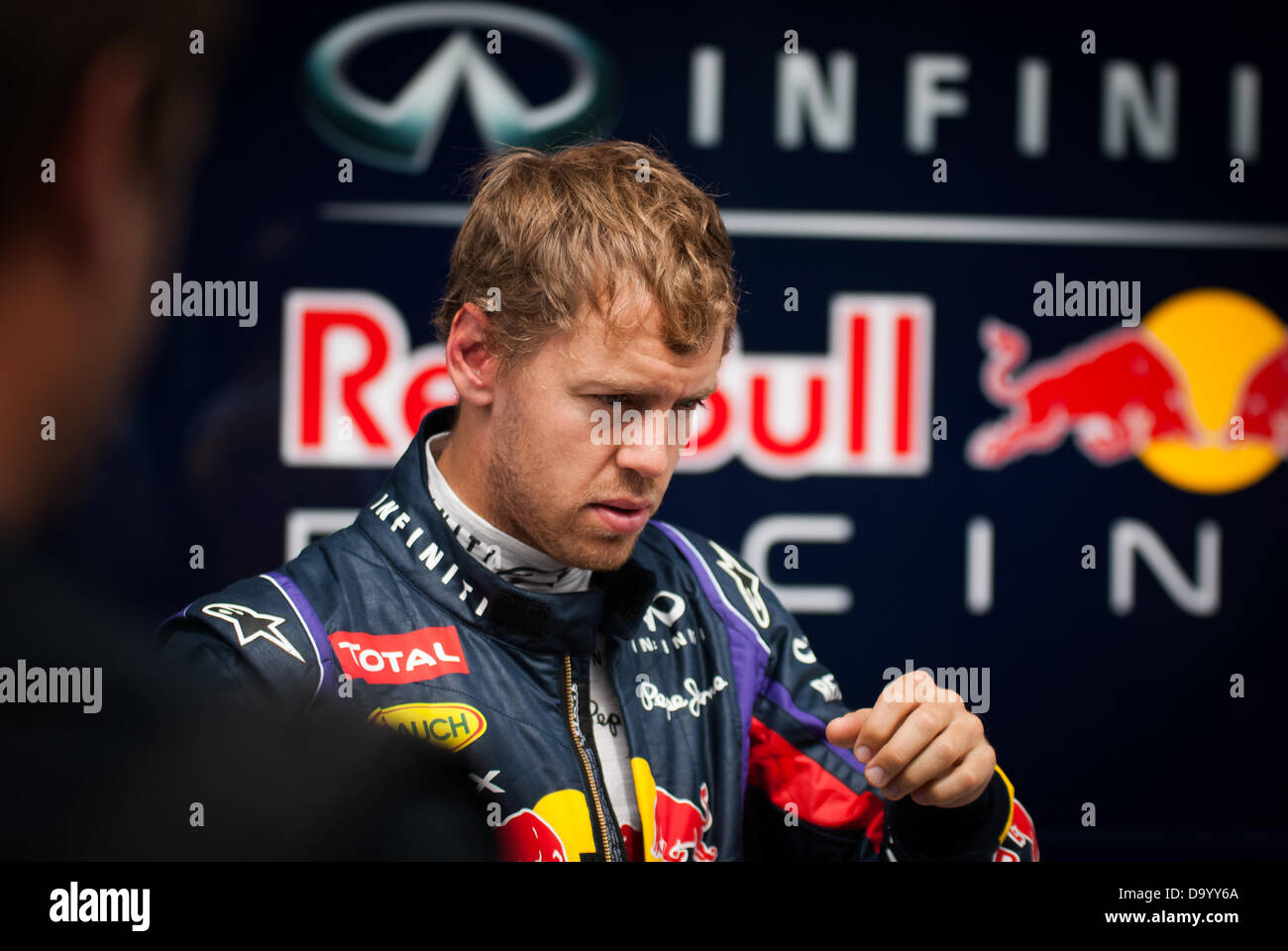 Sebastien Vettel at the British Formula One (F1)  Grand Prix, Silverstone, UK Stock Photo