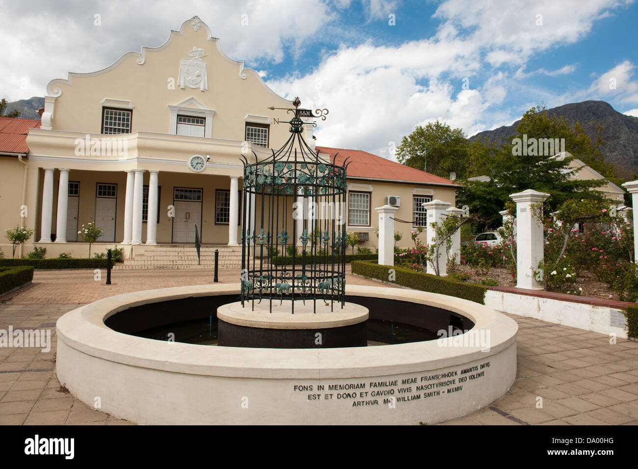 Historical building, Franschhoek, South Africa Stock Photo Alamy