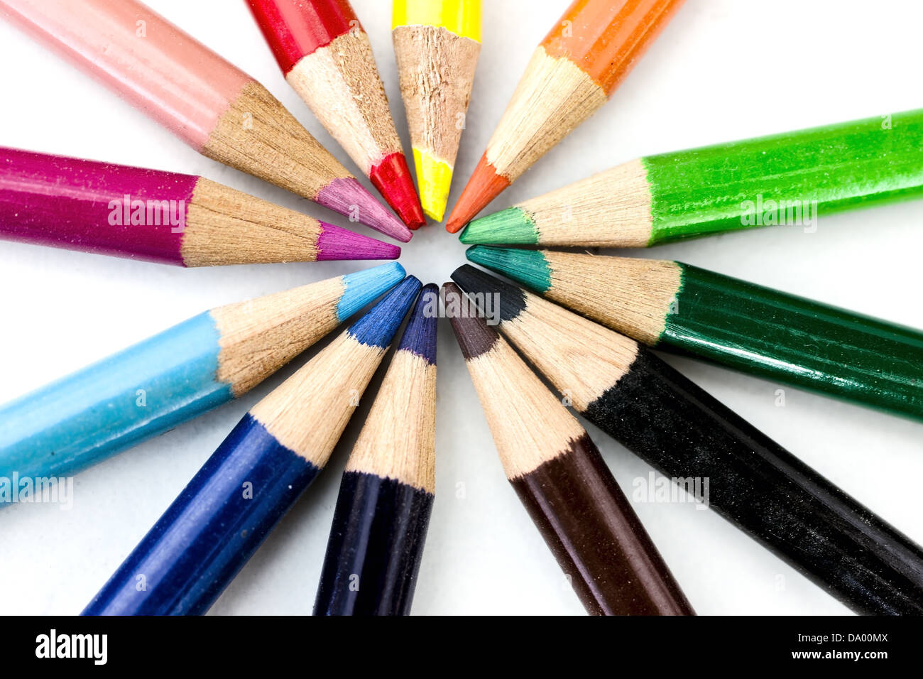 colored pencils Stock Photo